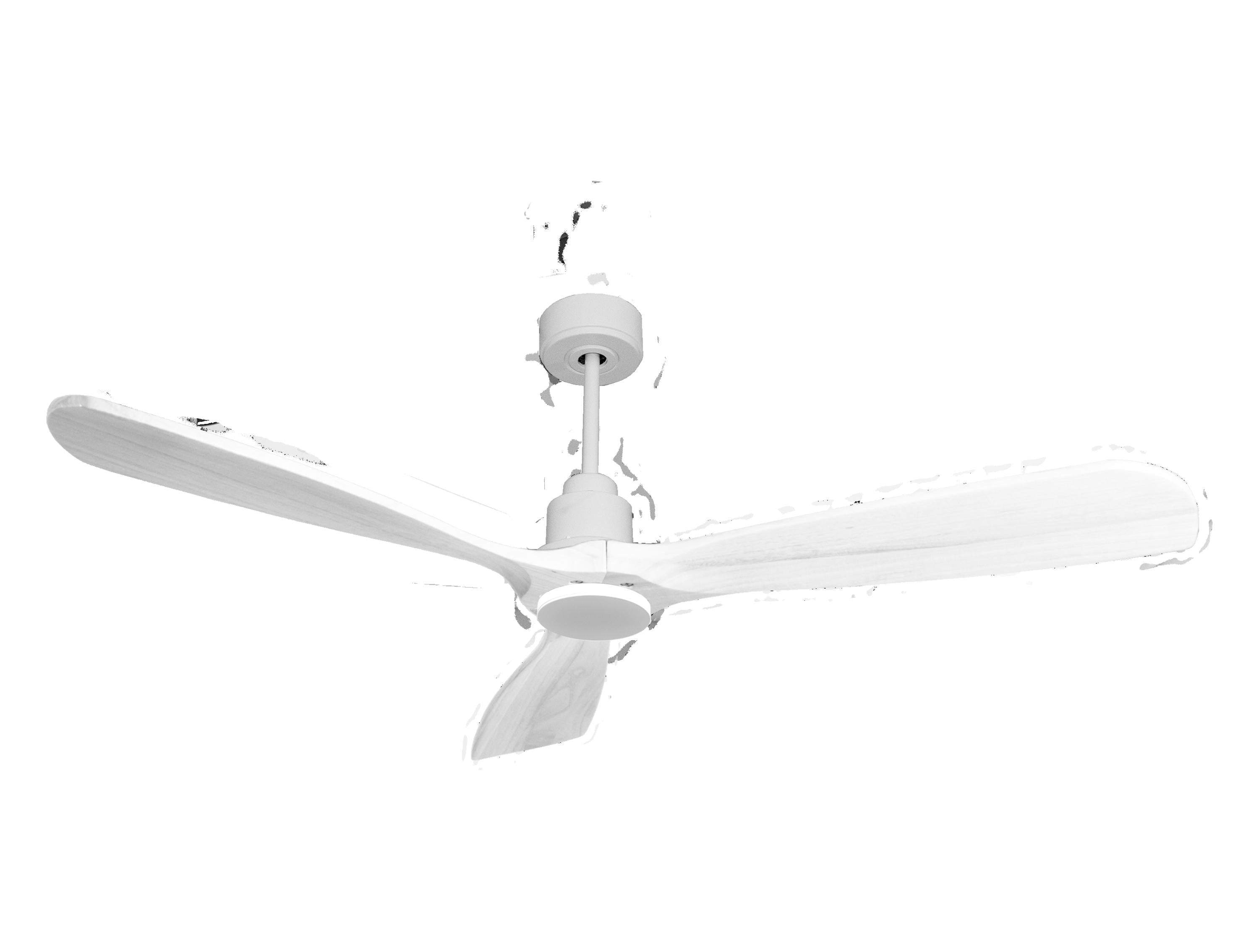 Ventilatore da soffitto Reversibile Termostato Wifi Motore CC Tetti inclinati Telecomando Hypersilence Memoria FullWood Shopify Vendible (AUTOMATICO)