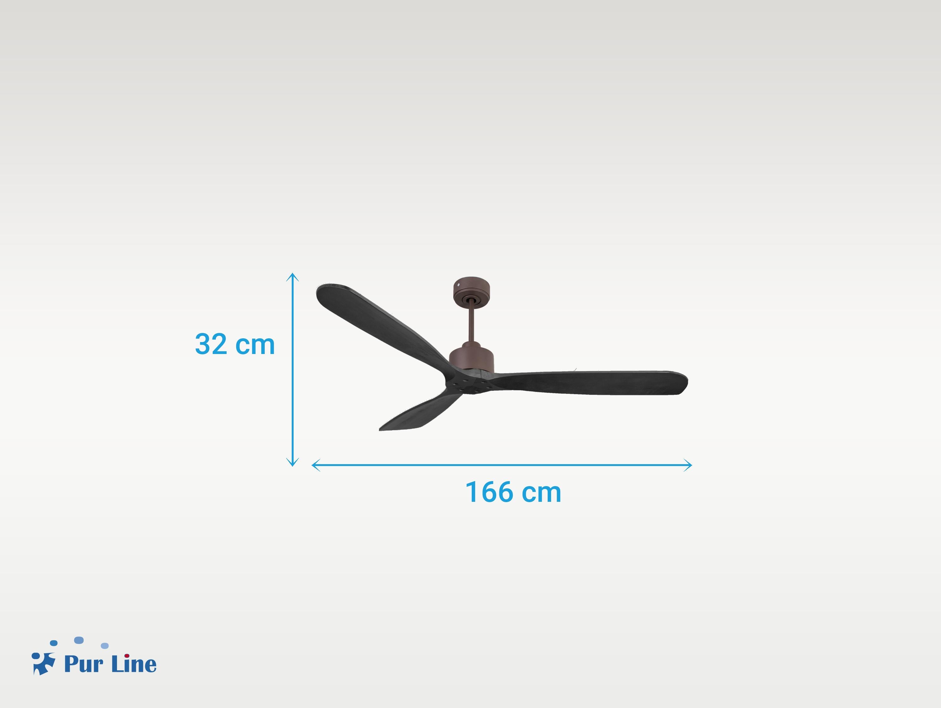 Ventilatore da soffitto Reversibile Termostato Wifi Motore CC Tetti inclinati Telecomando Hypersilence Memoria FullWood