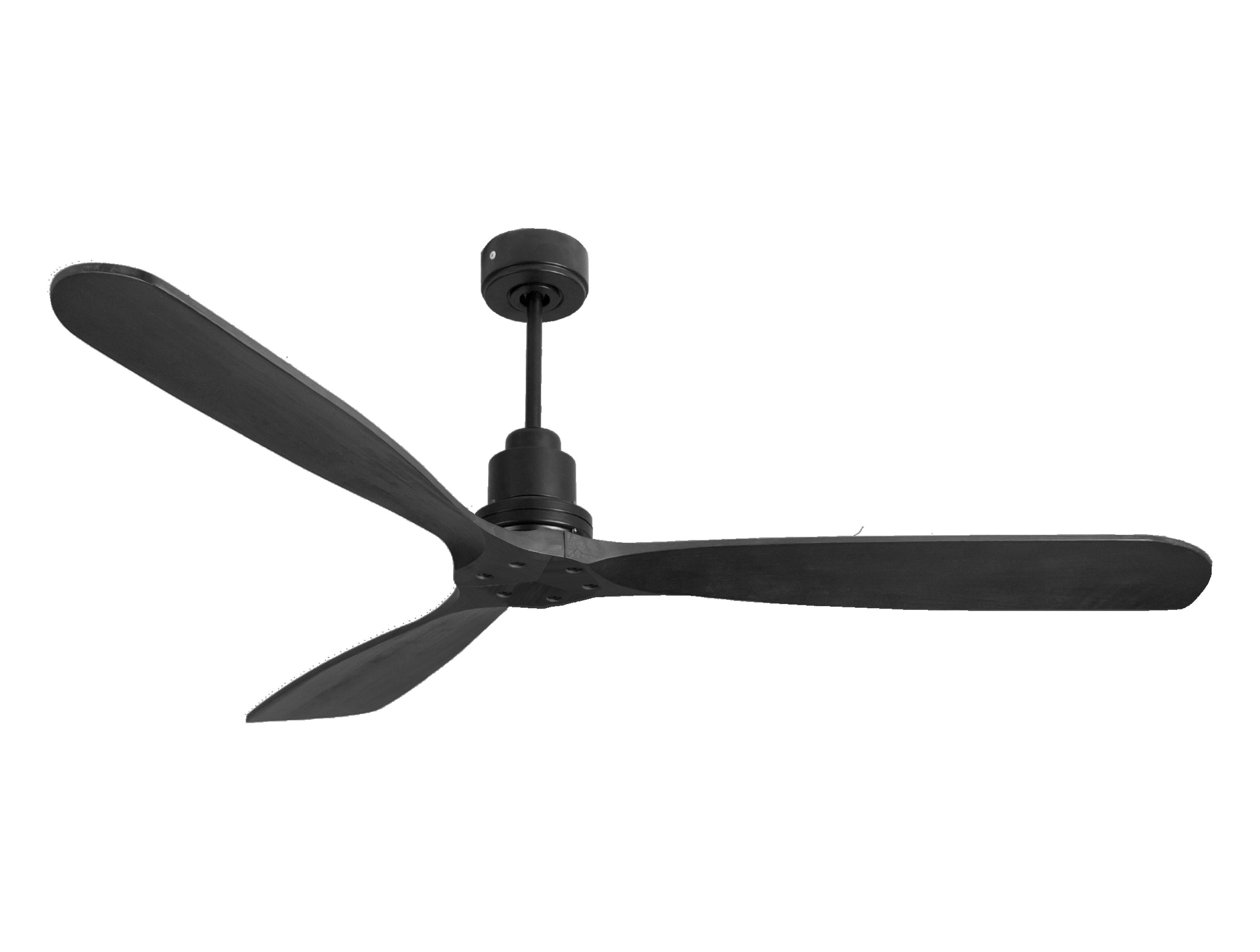 Ventilatore da soffitto Reversibile Termostato Wifi Motore CC Tetti inclinati Telecomando Hypersilence Memoria FullWood