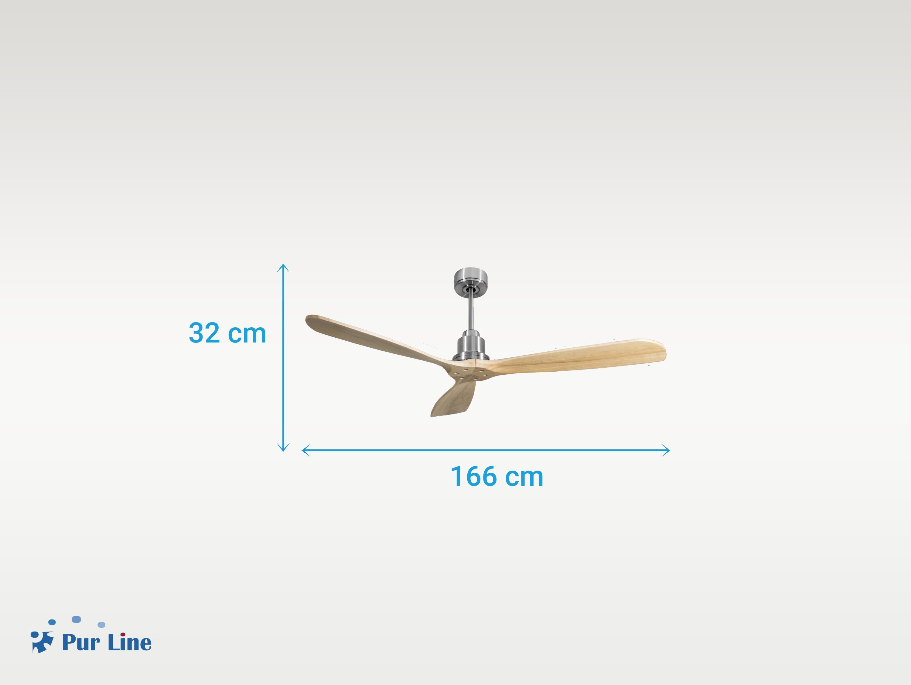 Ventilatore da soffitto Reversibile Termostato Wifi Motore CC Tetti inclinati Telecomando Hypersilence Memoria FullWood Shopify Vendible (AUTOMATICO)