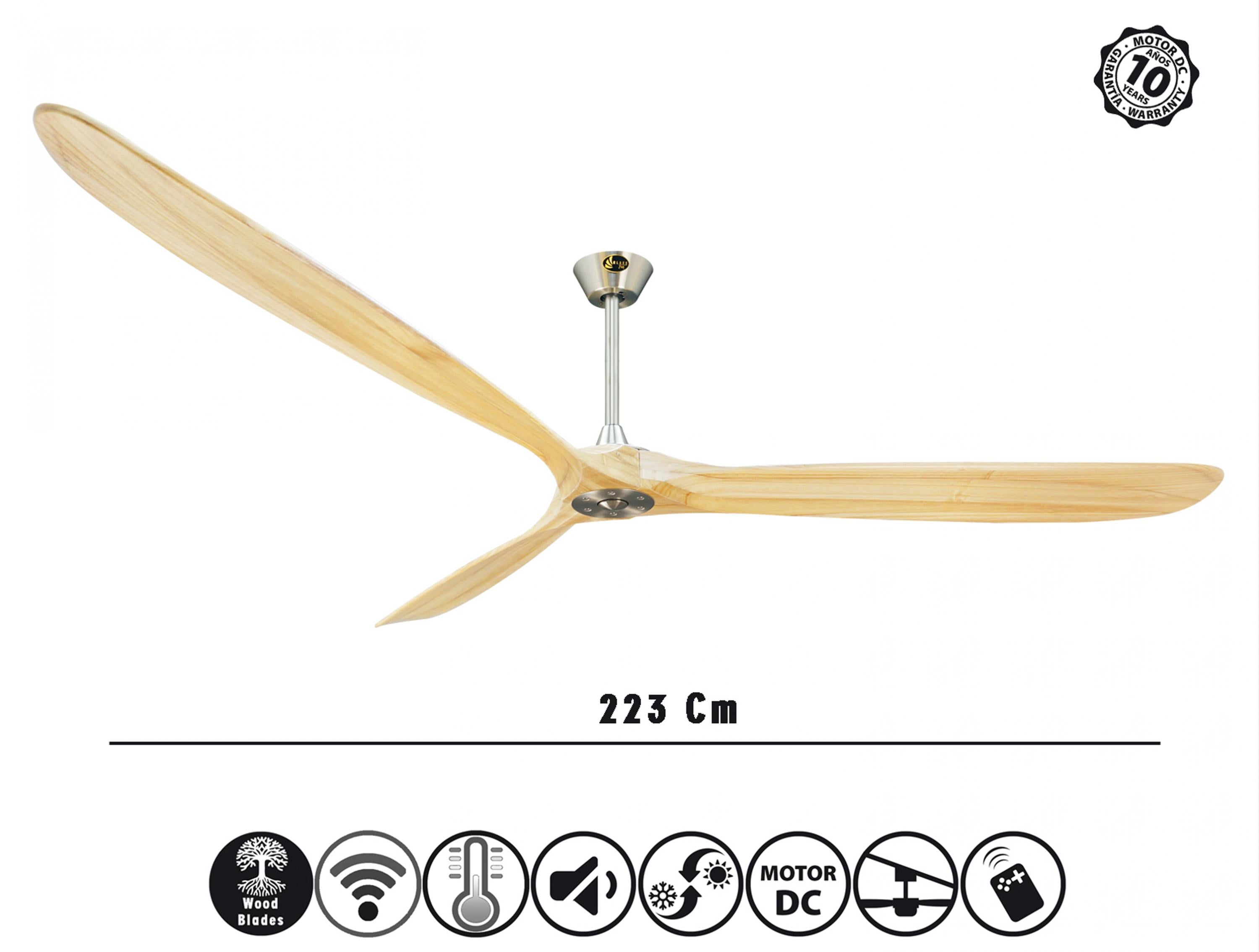 Ventilatore da soffitto ø223 cm con Wifi Reversibile Hypersilence