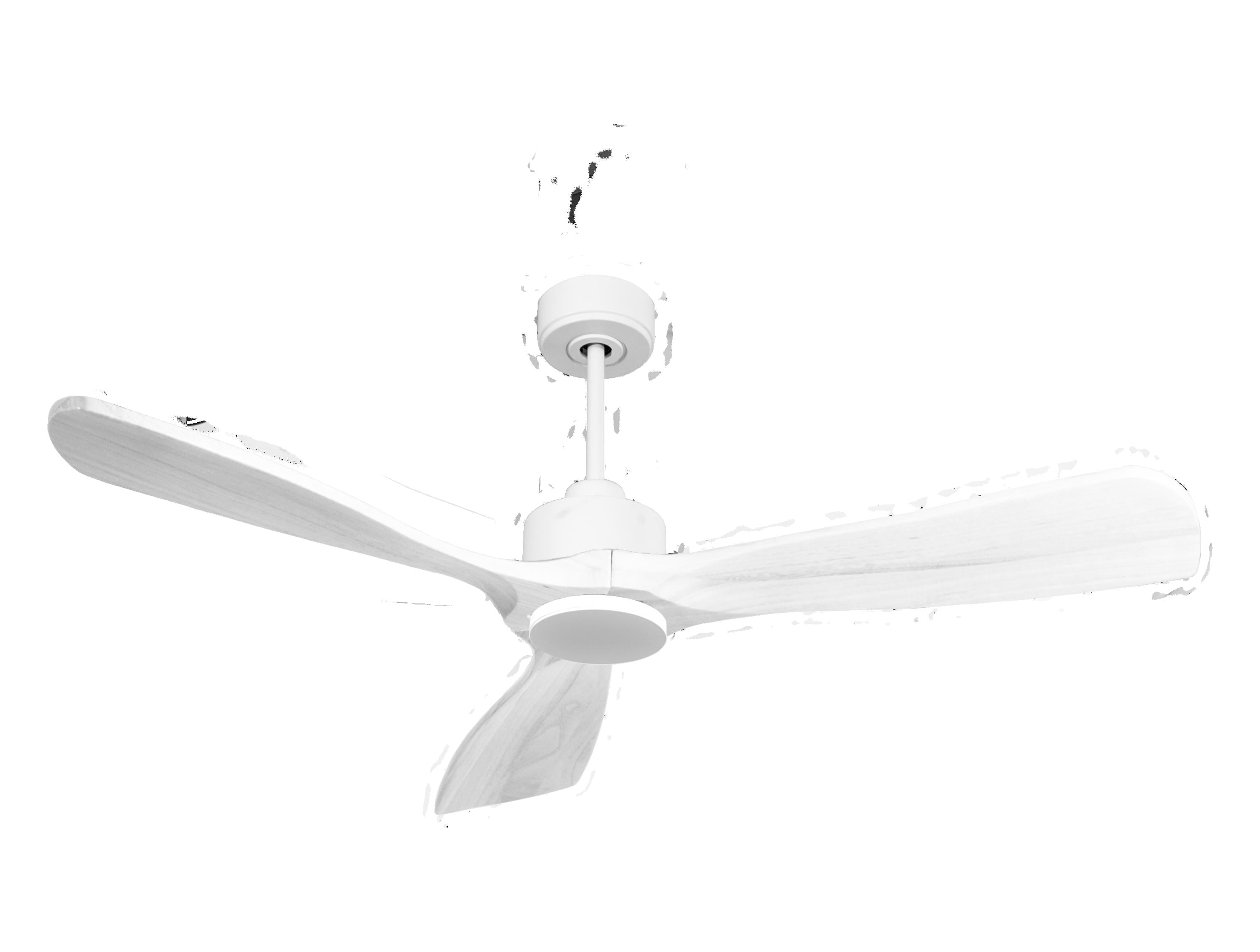 Ventilatore da soffitto Reversibile Termostato Wifi Motore CC Tetti inclinati Telecomando Hypersilence Memoria FullWood Shopify Vendible (AUTOMATICO)