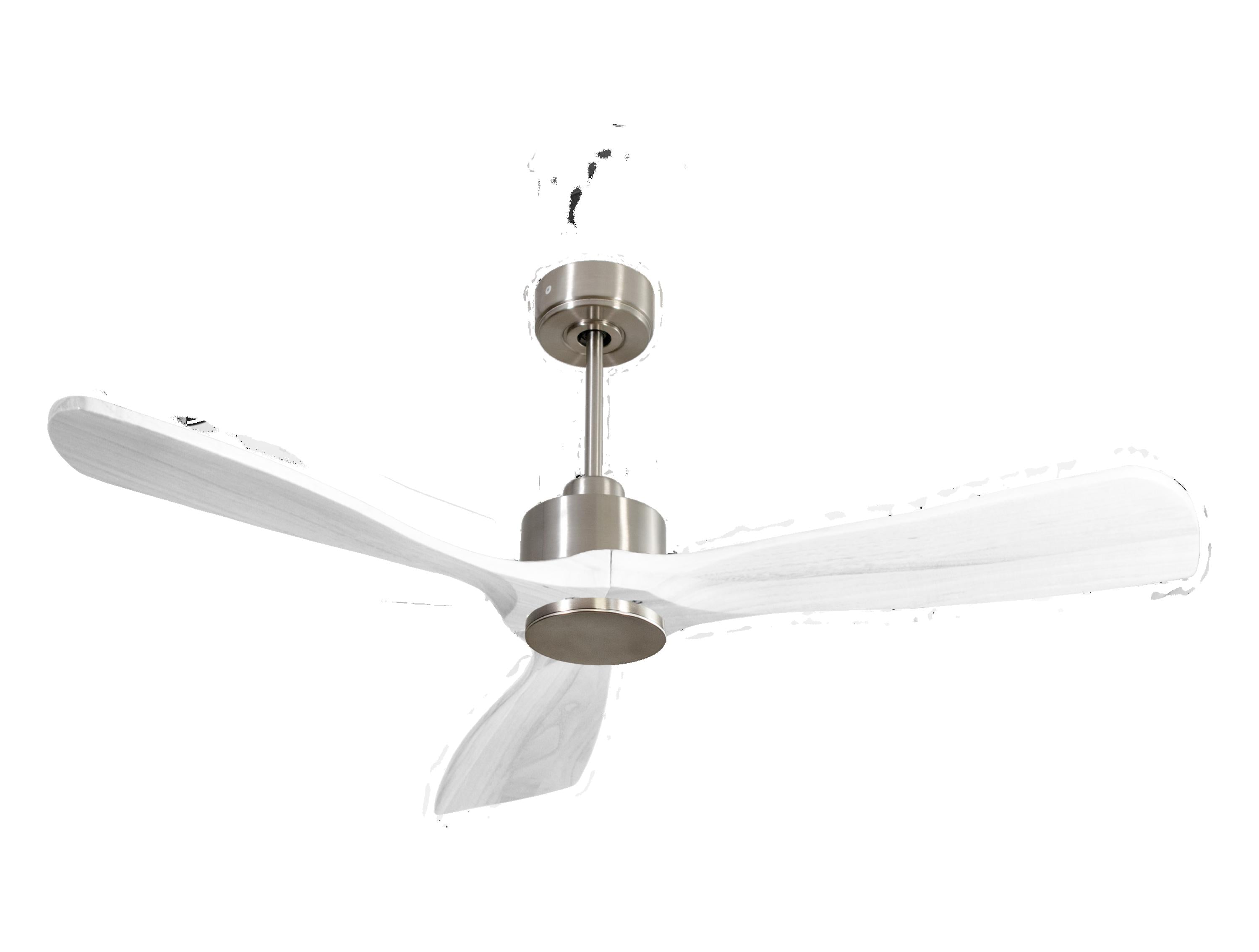 Ventilatore da soffitto Reversibile Termostato Wifi Motore CC Tetti inclinati Telecomando Hypersilence Memoria FullWood Shopify Vendible (AUTOMATICO)