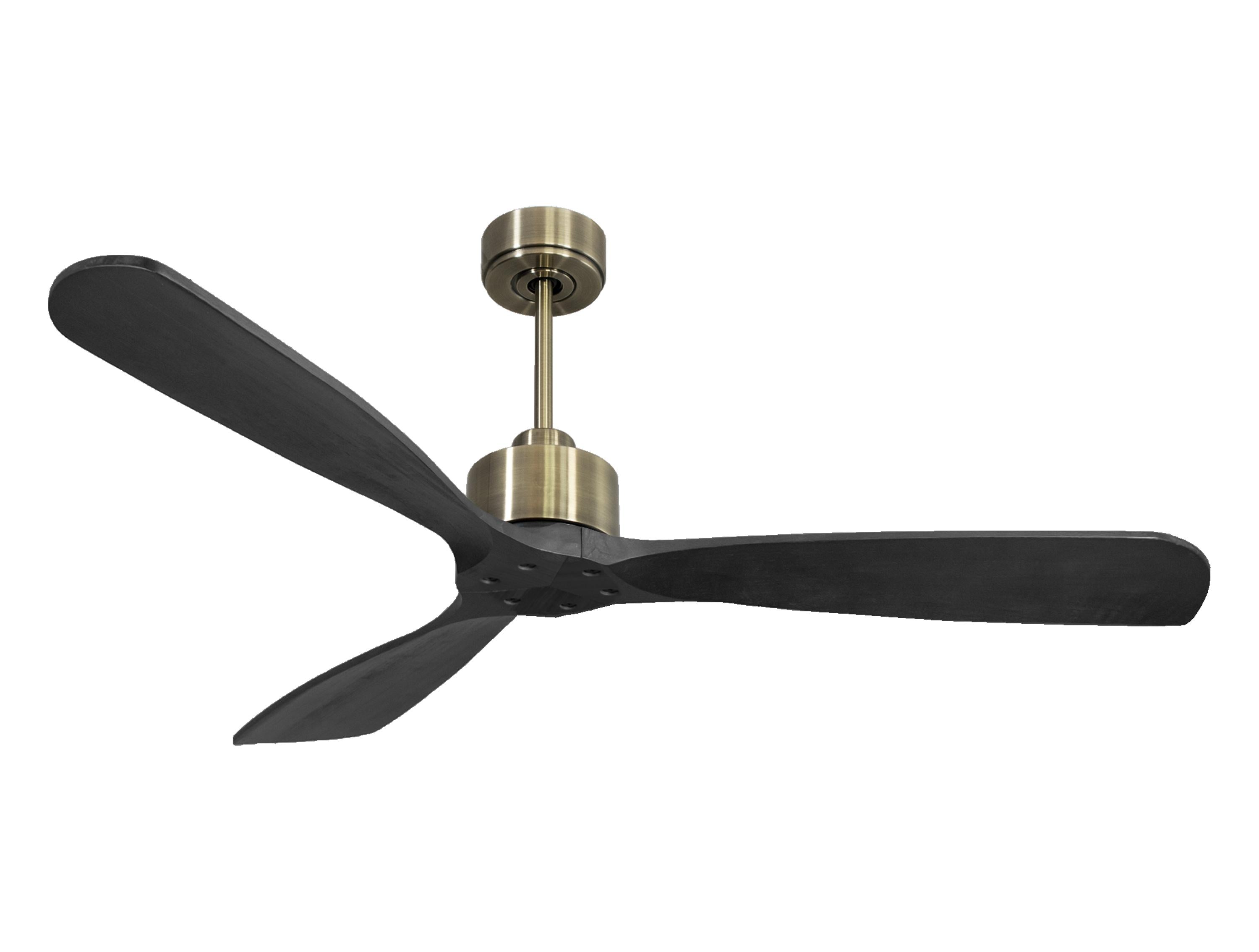 Ventilatore da soffitto Reversibile Termostato Wifi Motore CC Tetti inclinati Telecomando Hypersilence Memoria FullWood