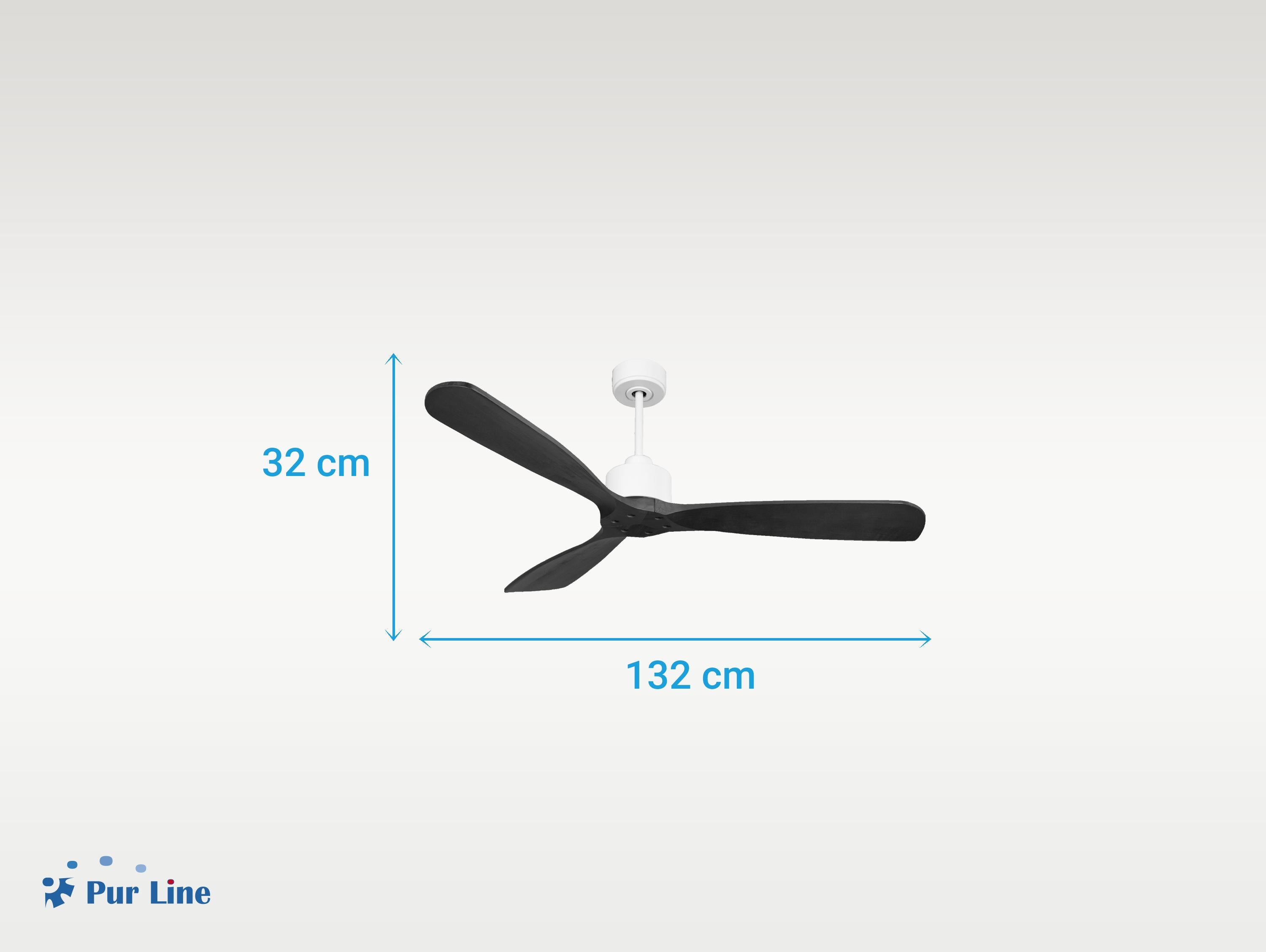 Ventilatore da soffitto Reversibile Termostato Wifi Motore CC Tetti inclinati Telecomando Hypersilence Memoria FullWood Shopify Vendible (AUTOMATICO)