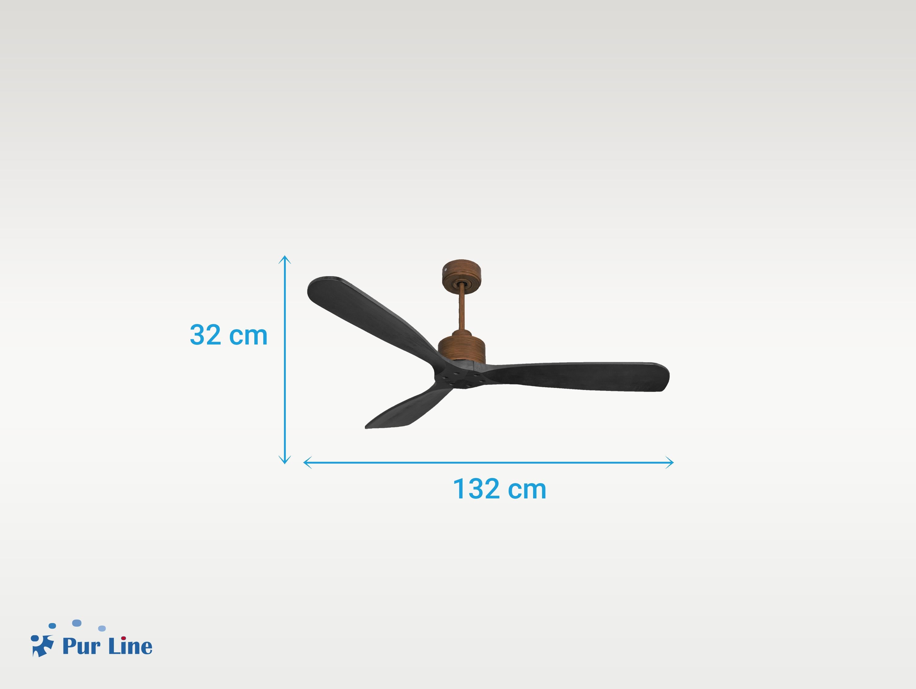 Ventilatore da soffitto Reversibile Termostato Wifi Motore CC Tetti inclinati Telecomando Hypersilence Memoria FullWood