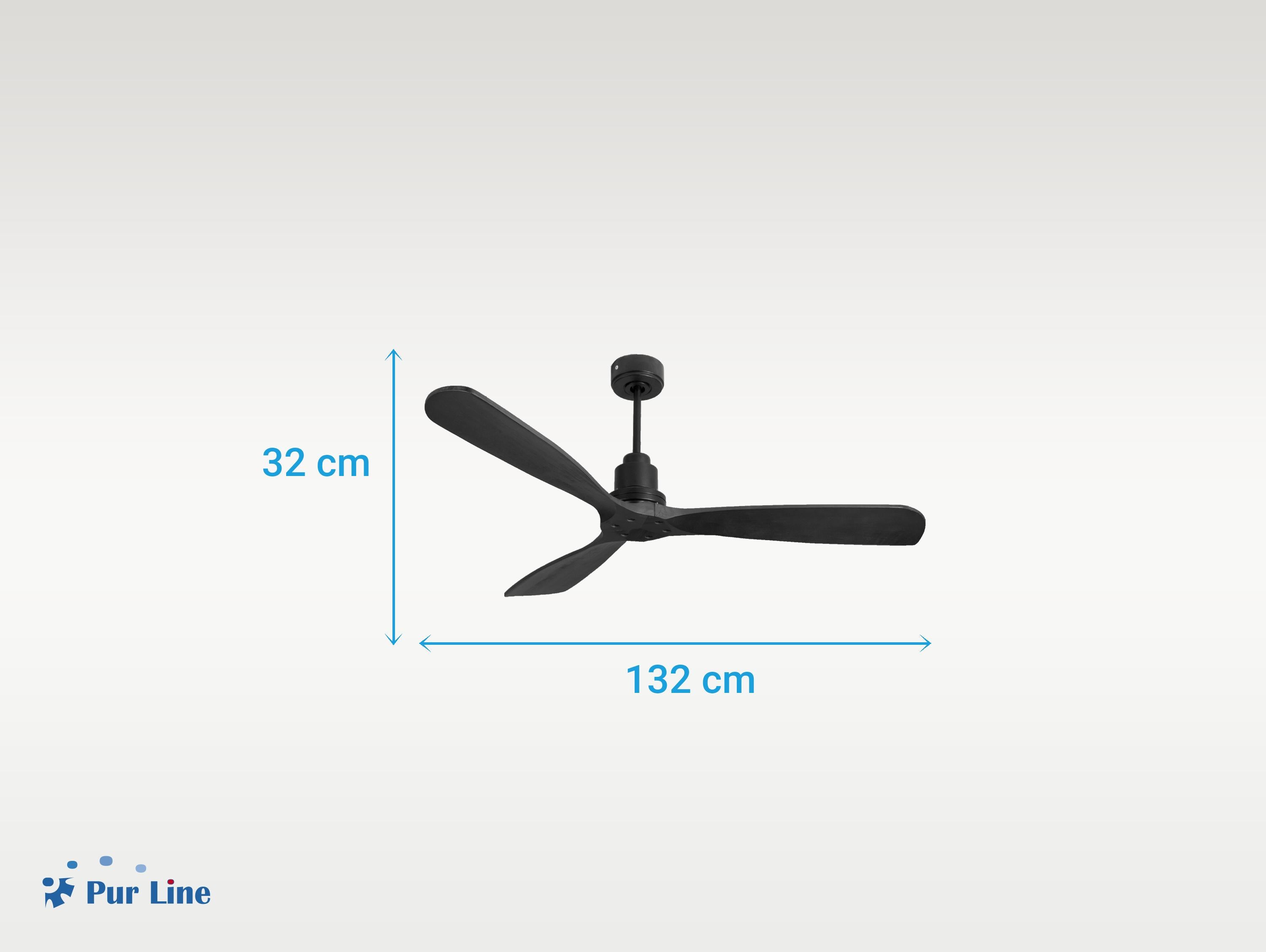 Ventilatore da soffitto Reversibile Termostato Wifi Motore CC Tetti inclinati Telecomando Hypersilence Memoria FullWood
