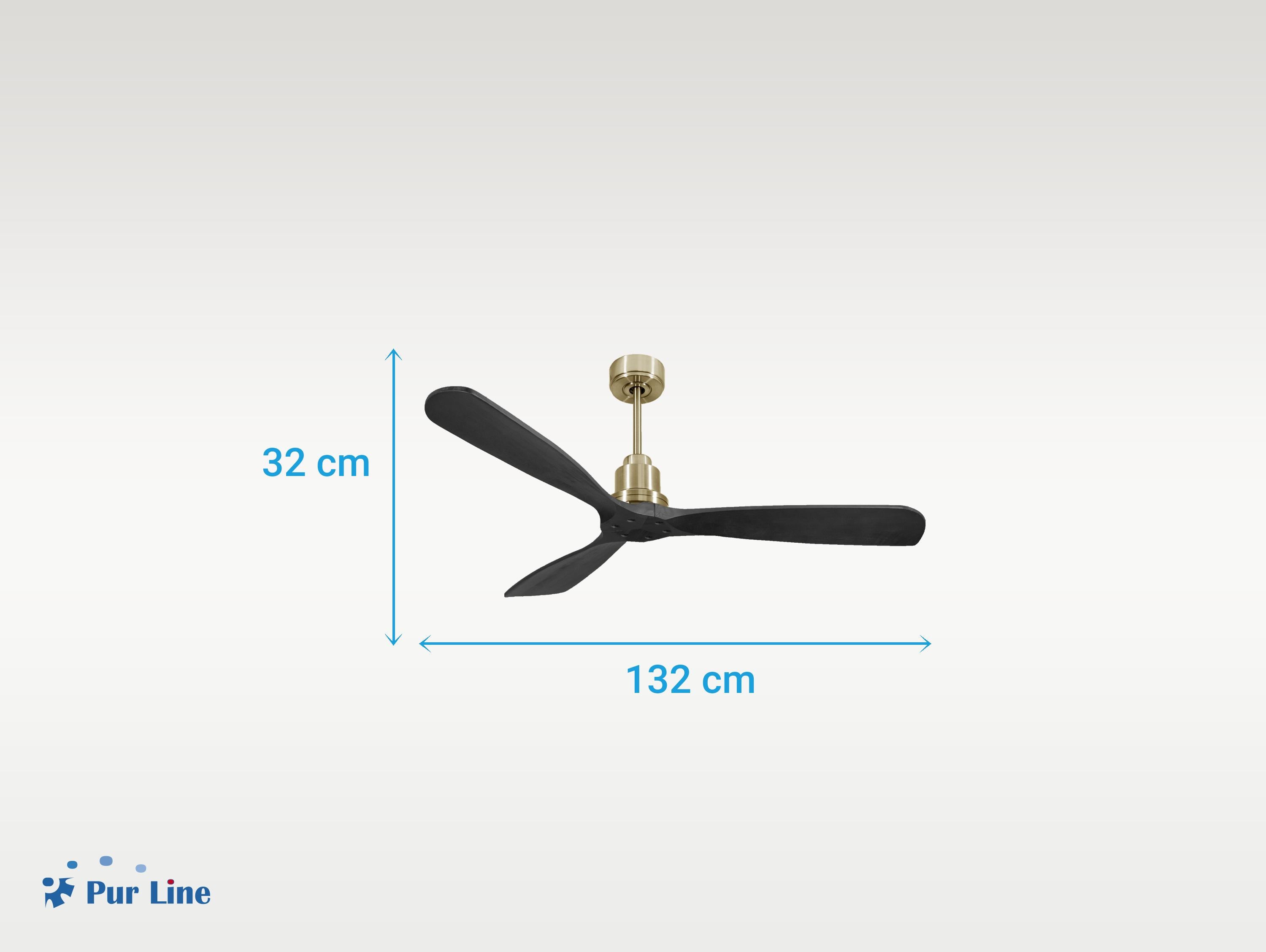 Ventilatore da soffitto Reversibile Termostato Wifi Motore CC Tetti inclinati Telecomando Hypersilence Memoria FullWood