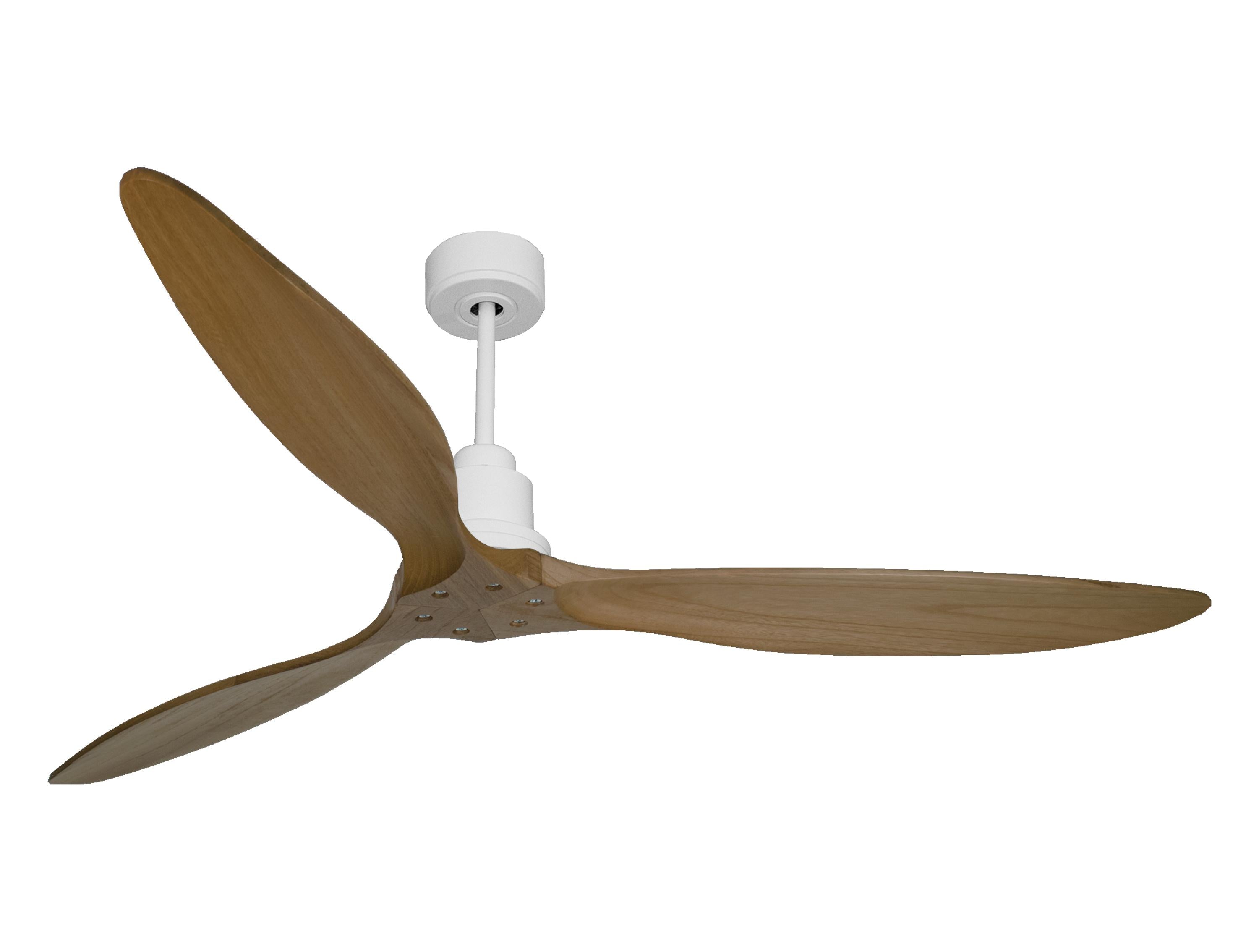 Ventilatore da soffitto Reversibile Termostato Wifi Motore CC Tetti inclinati Telecomando Hypersilence Memoria FullWood Shopify Vendible (AUTOMATICO)