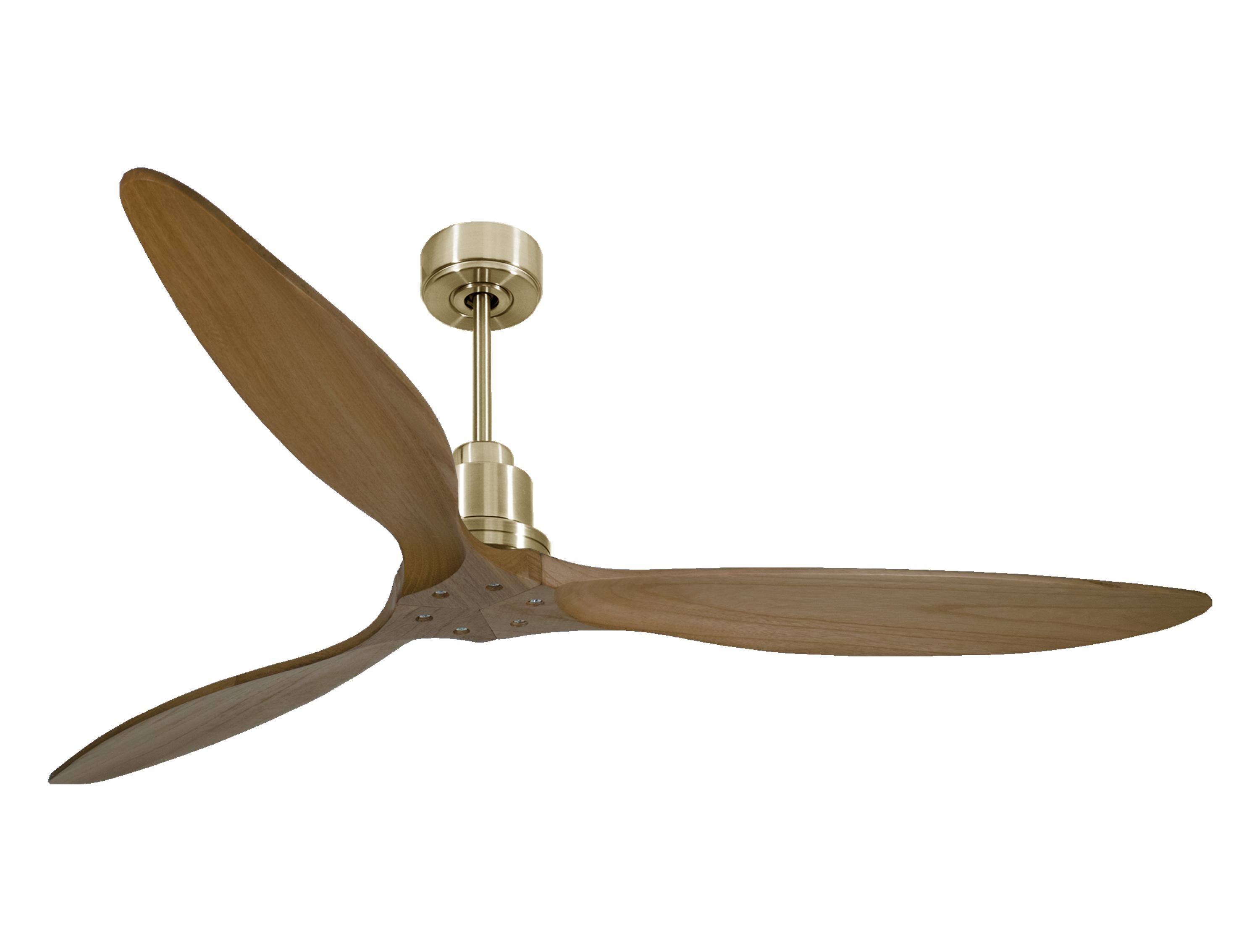Ventilatore da soffitto Reversibile Termostato Wifi Motore CC Tetti inclinati Telecomando Hypersilence Memoria FullWood