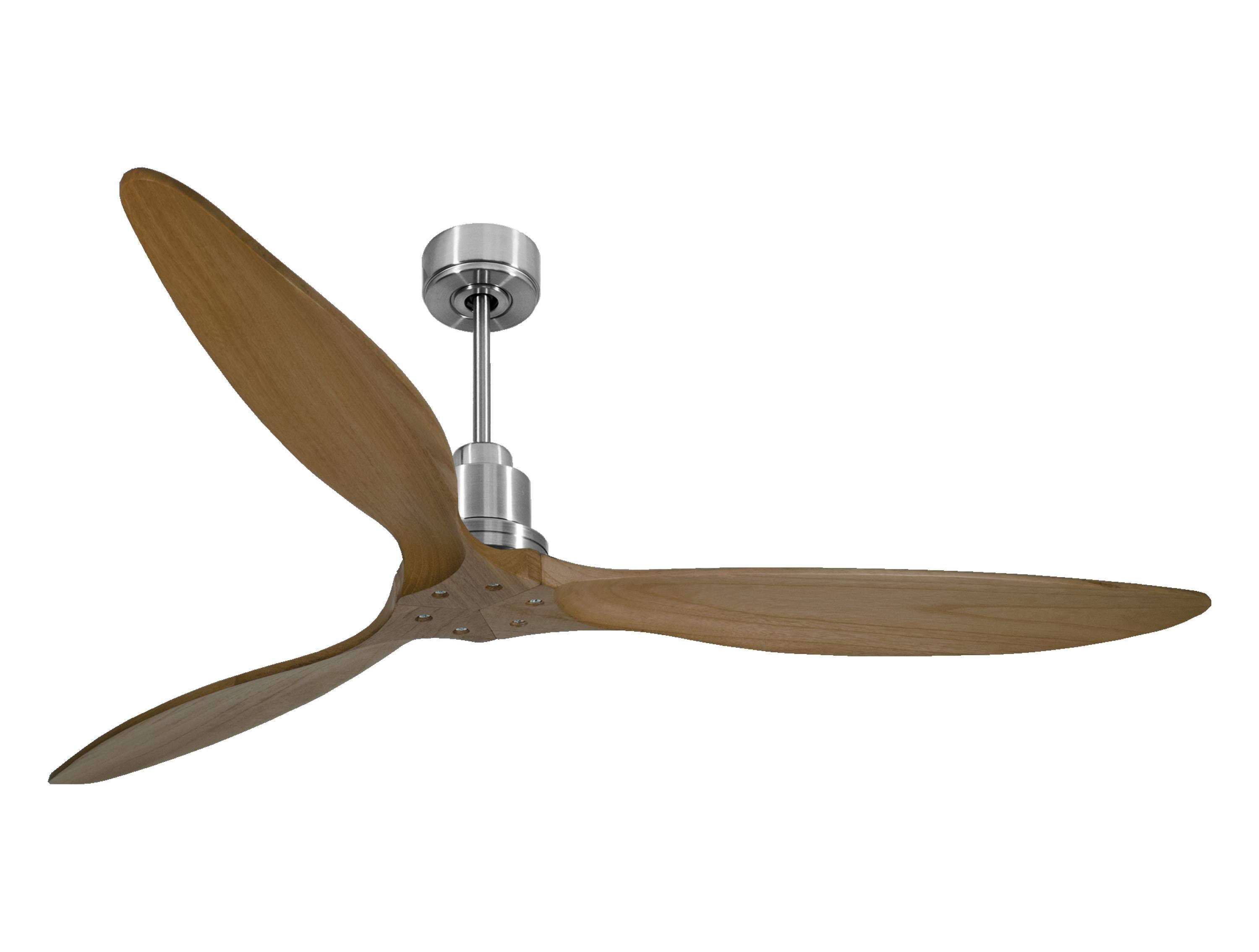 Ventilatore da soffitto Reversibile Termostato Wifi Motore CC Tetti inclinati Telecomando Hypersilence Memoria FullWood