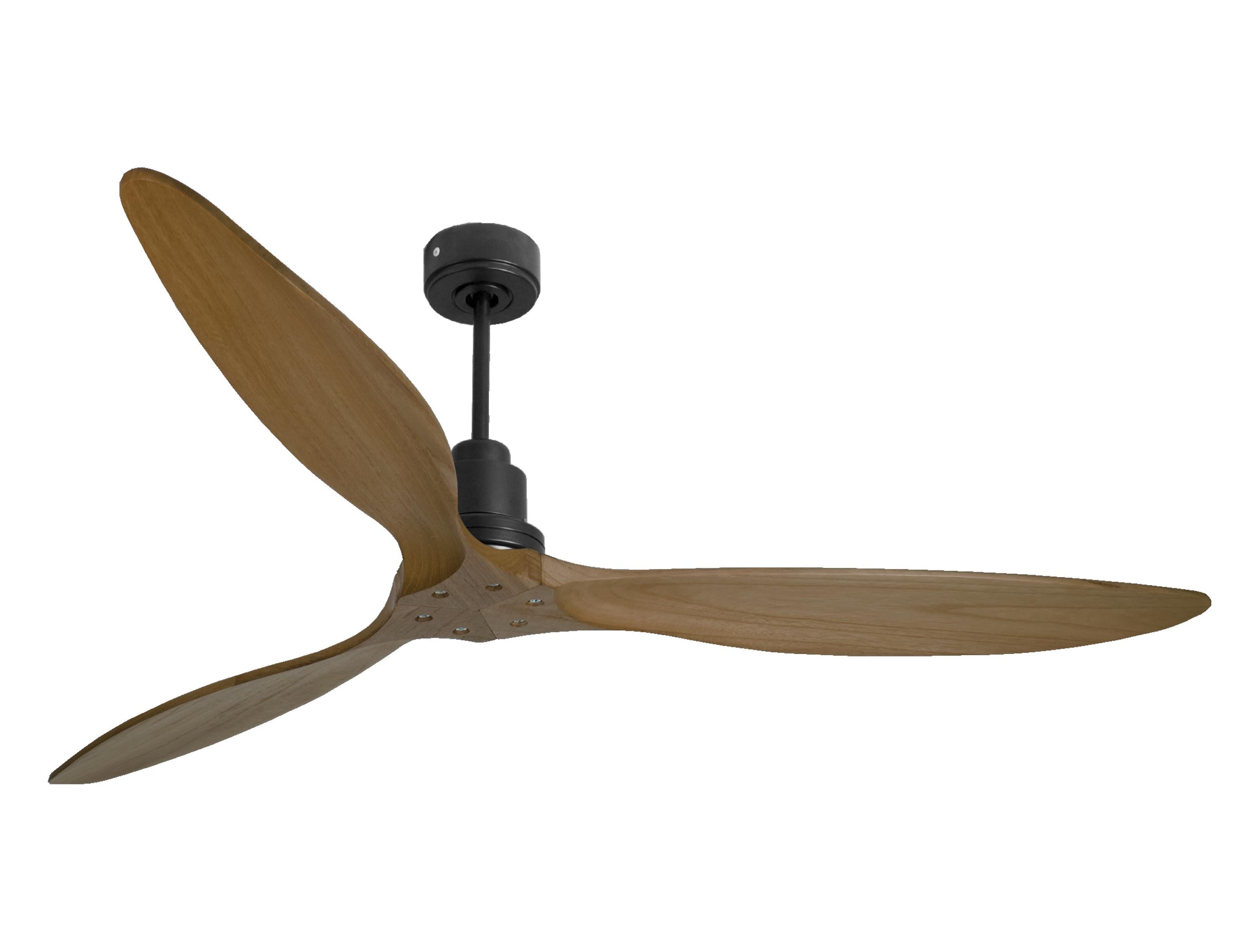 Ventilatore da soffitto Reversibile Termostato Wifi Motore CC Tetti inclinati Telecomando Hypersilence Memoria FullWood Shopify Vendible (AUTOMATICO)