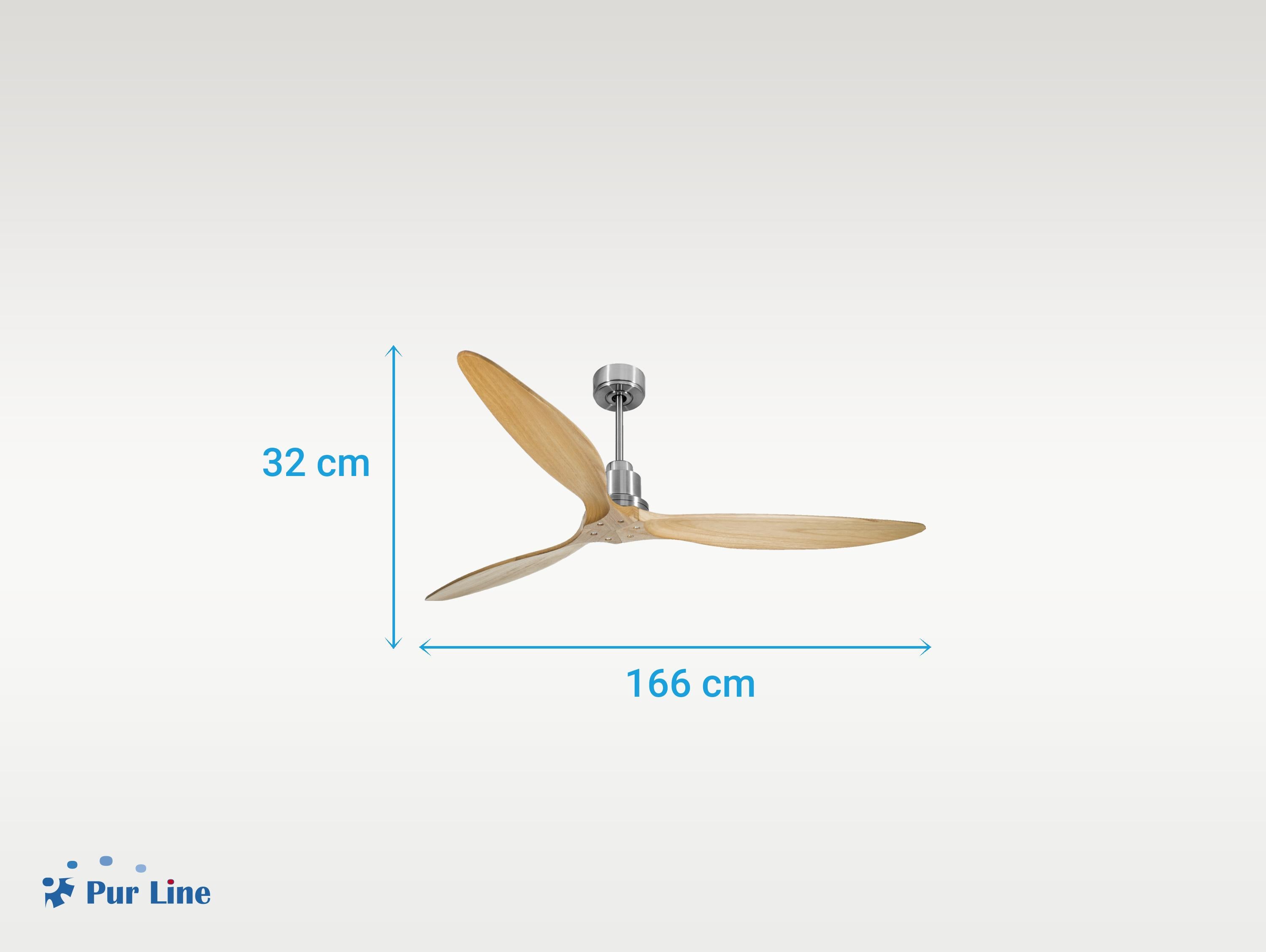 Ventilatore da soffitto Reversibile Termostato Wifi Motore CC Tetti inclinati Telecomando Hypersilence Memoria FullWood Shopify Vendible (AUTOMATICO)