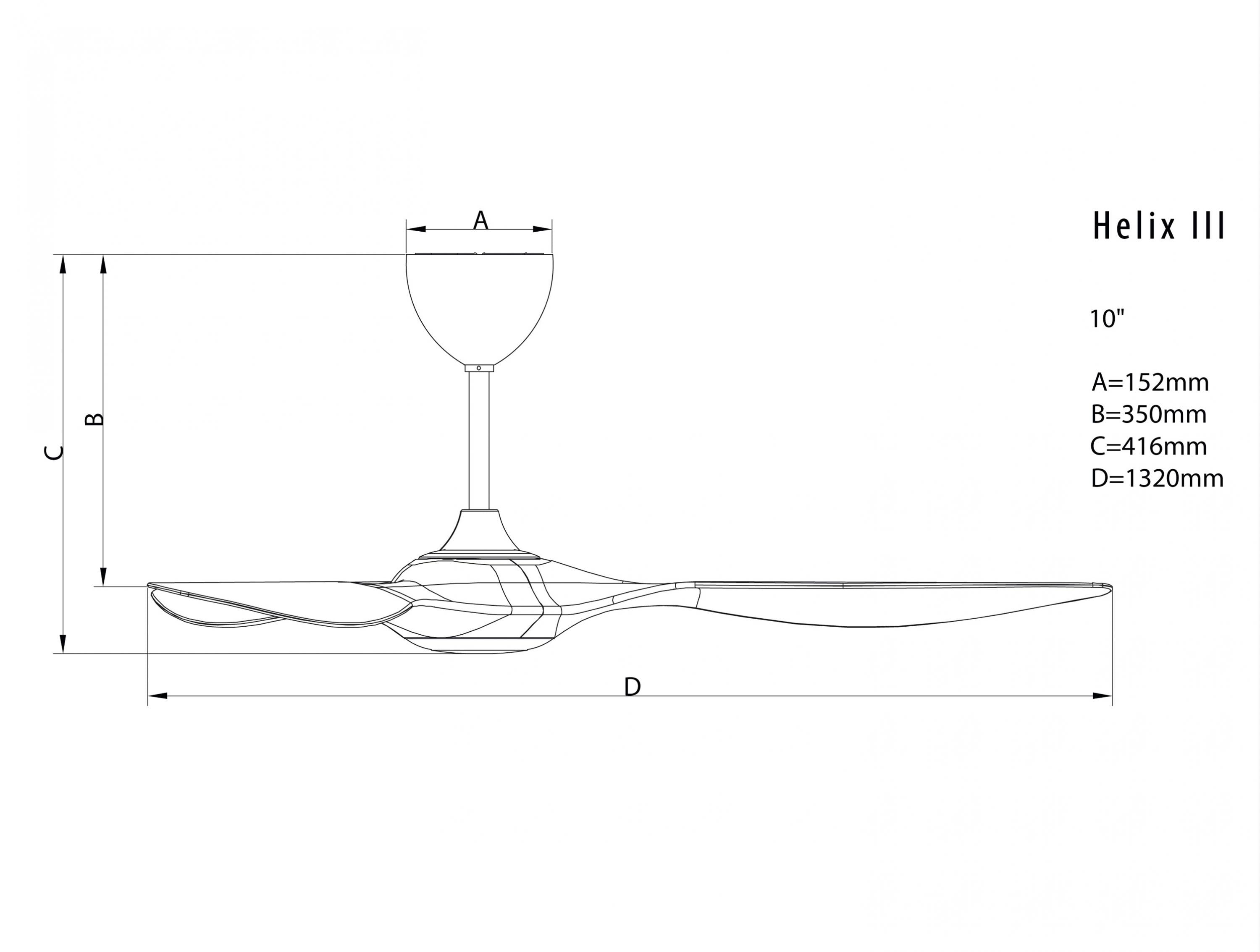 Ventilatore da soffitto ø132 cm con LED e Wifi Reversibile Hypersilence