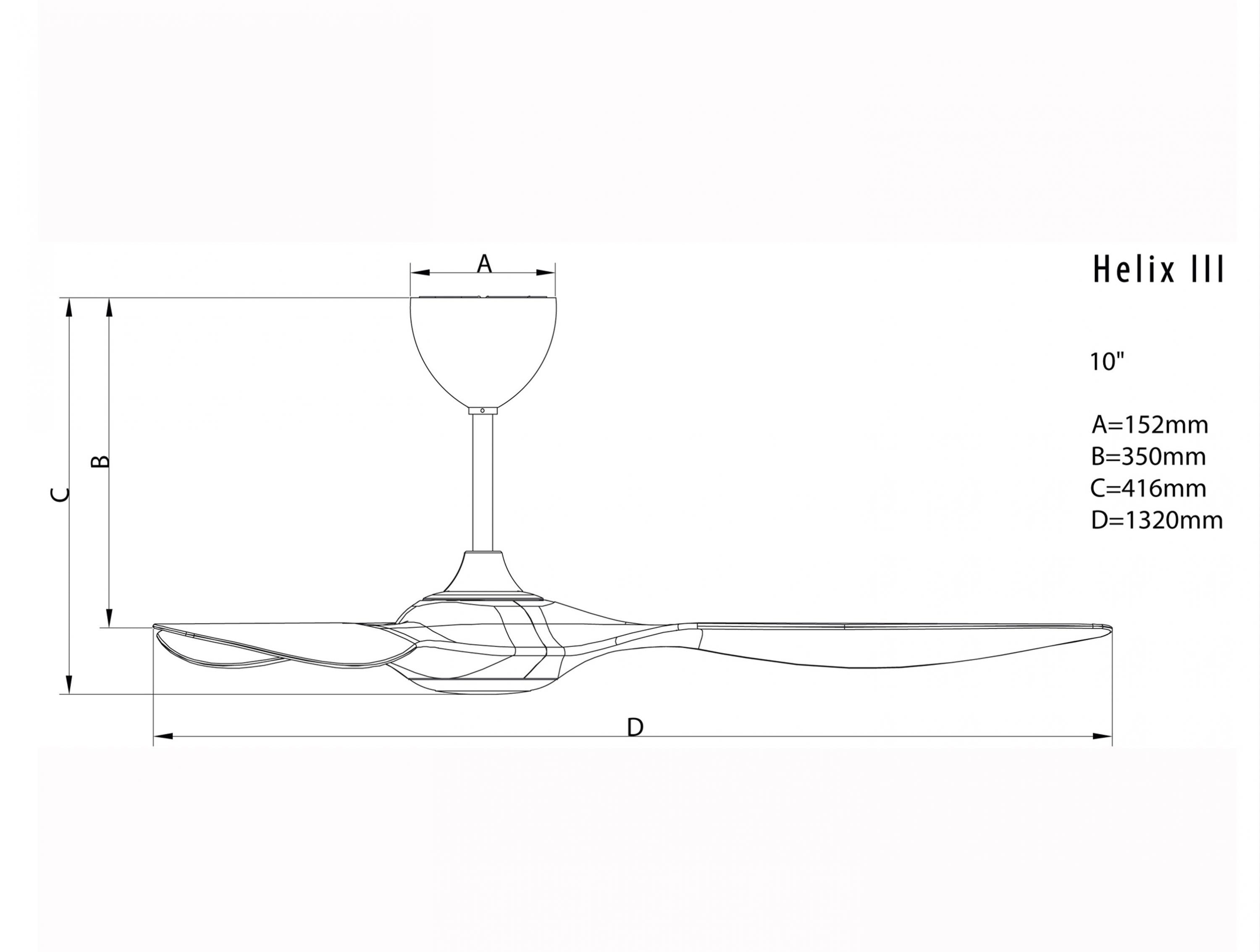 Ventilatore da soffitto ø132 cm con LED e Wifi Reversibile Hypersilence