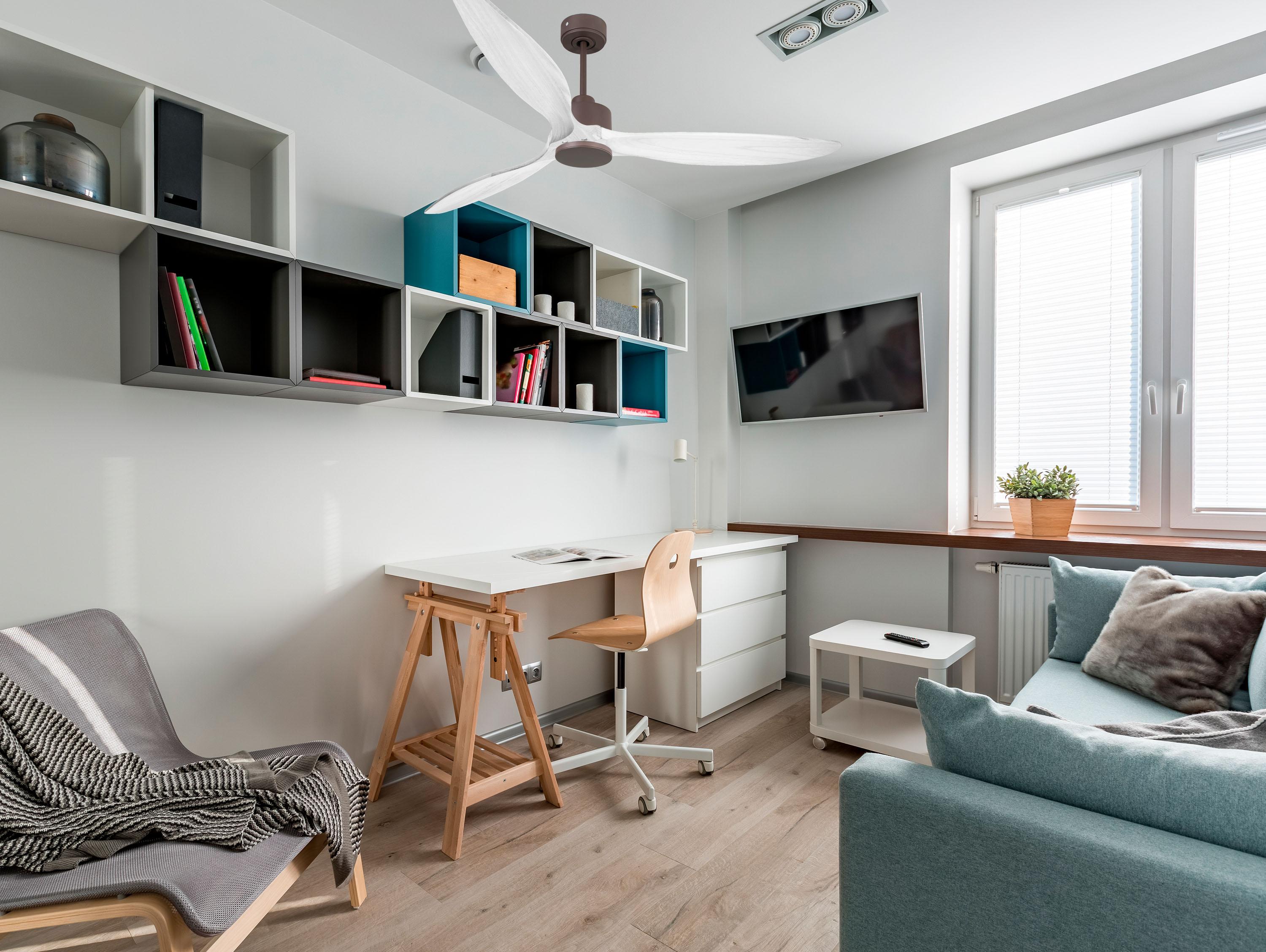 Ventilatore da soffitto Wifi Motore CC Telecomando Hypersilence Memoria FullWood