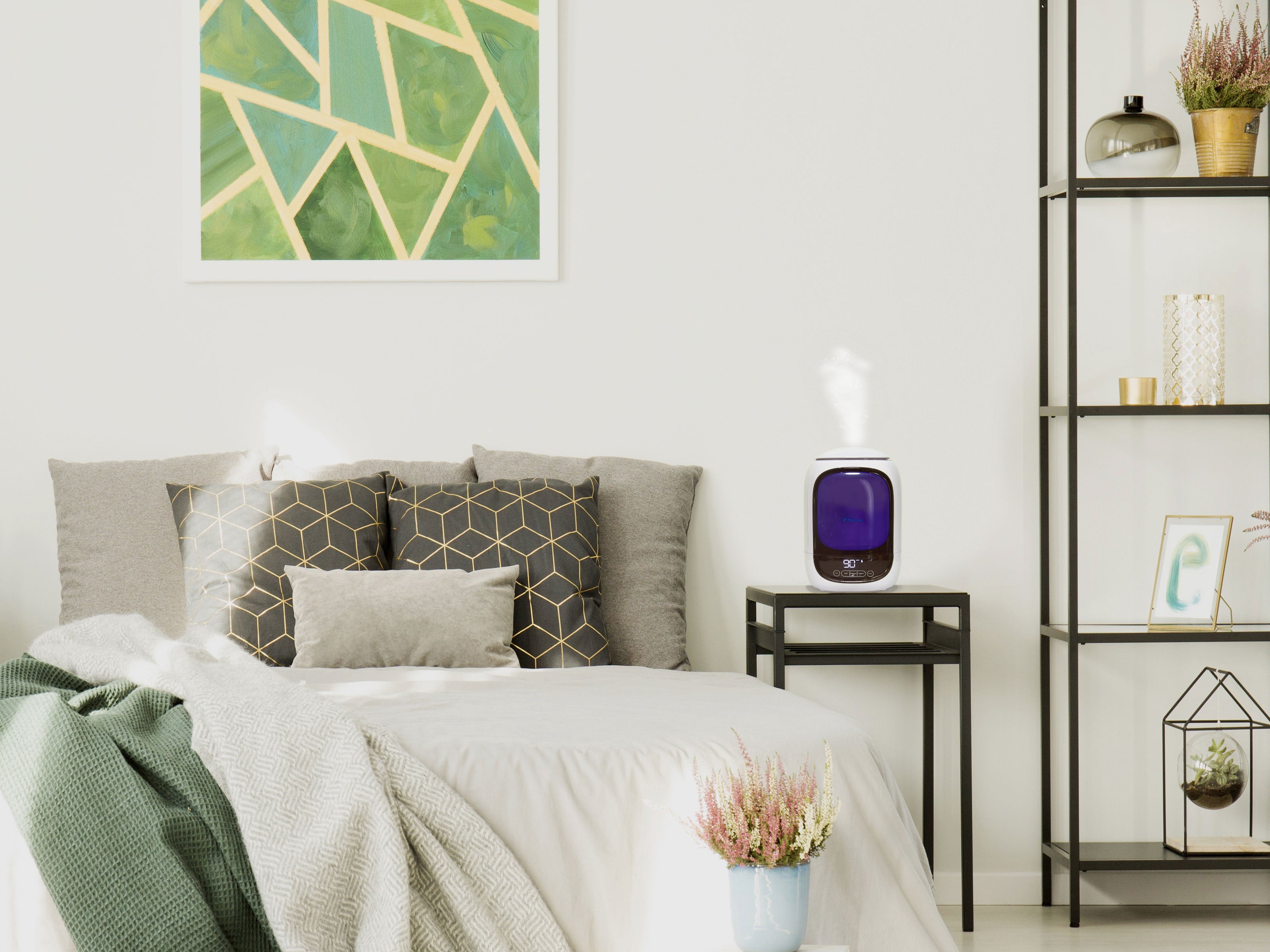 Umidificatore a ultrasuoni con vapore per 30 m²