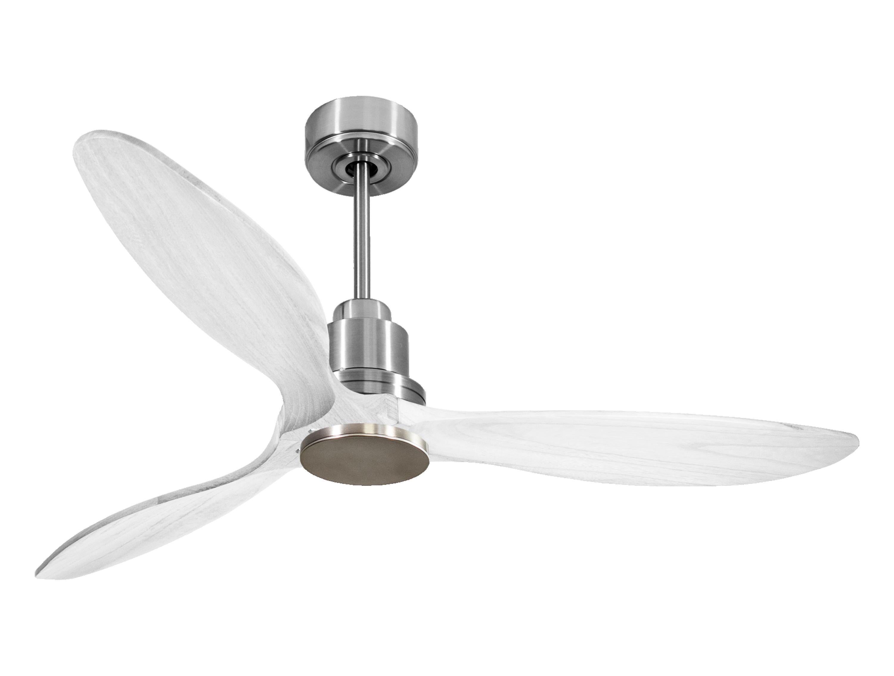Ventilatore da soffitto Reversibile Termostato Wifi Motore CC Tetti inclinati Telecomando Hypersilence Memoria FullWood Shopify Vendible (AUTOMATICO)