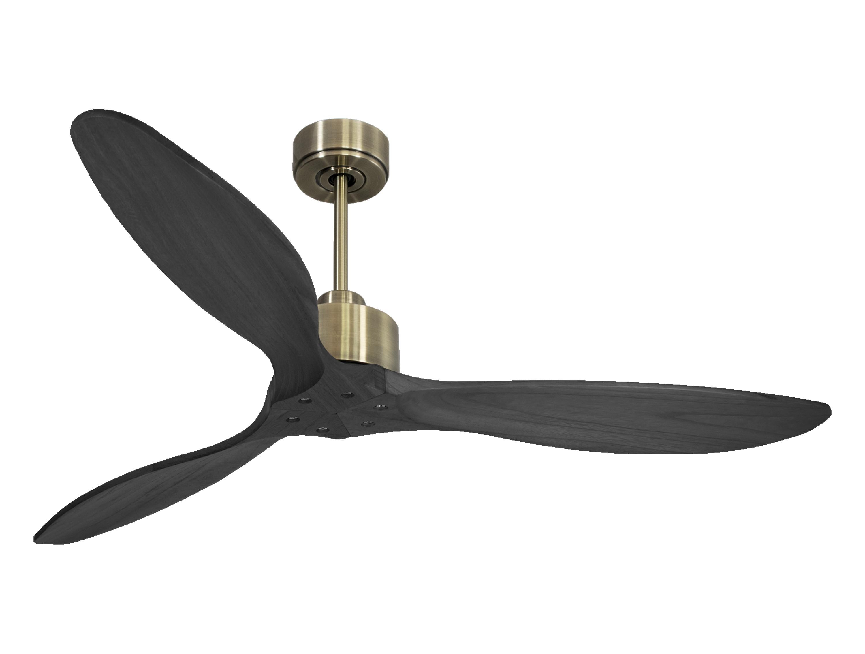 Ventilatore da soffitto Reversibile Termostato Wifi Motore CC Tetti inclinati Telecomando Hypersilence Memoria FullWood