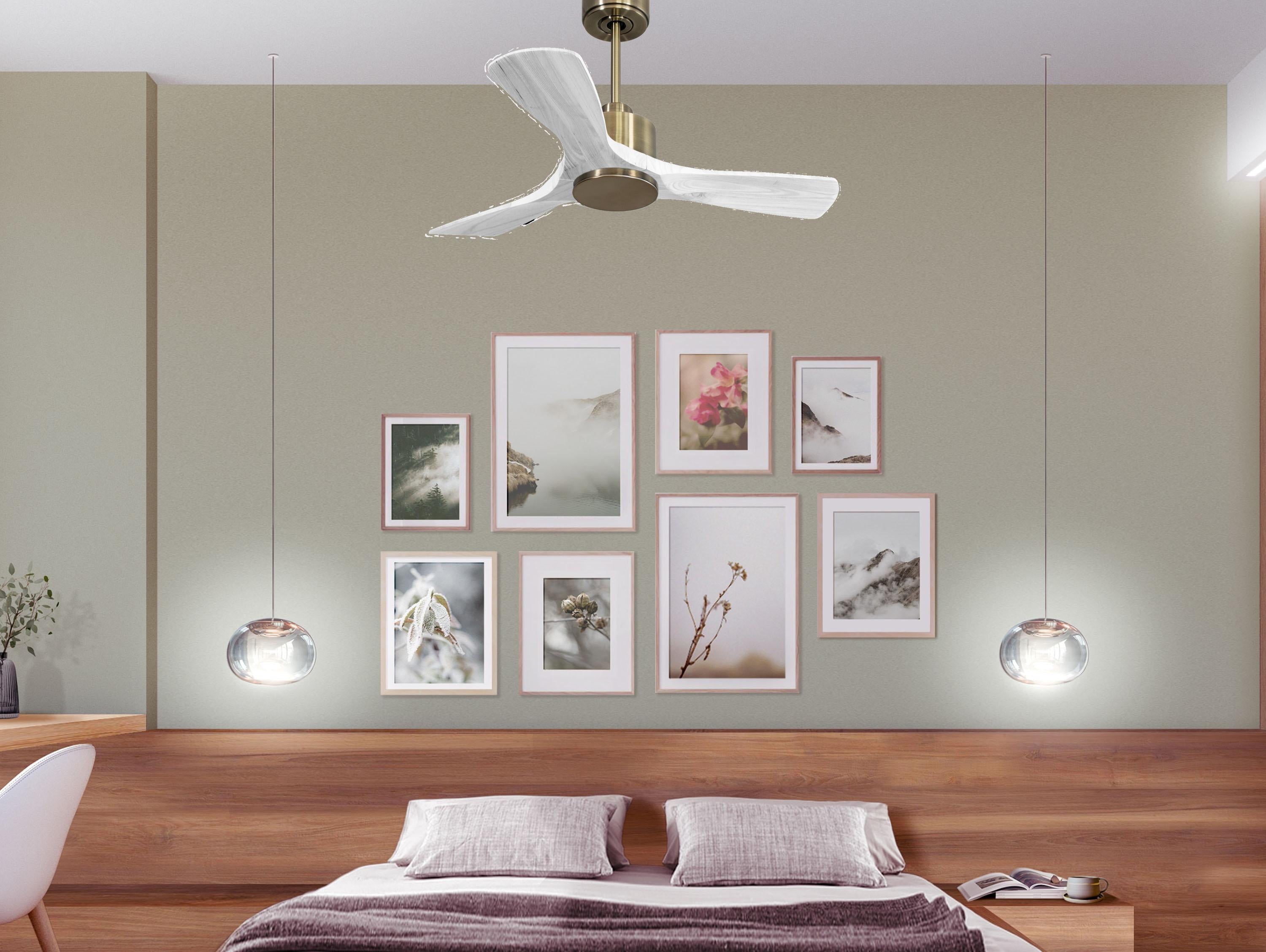 Ventilatore da soffitto Wifi Motore CC Telecomando Hypersilence Memoria
