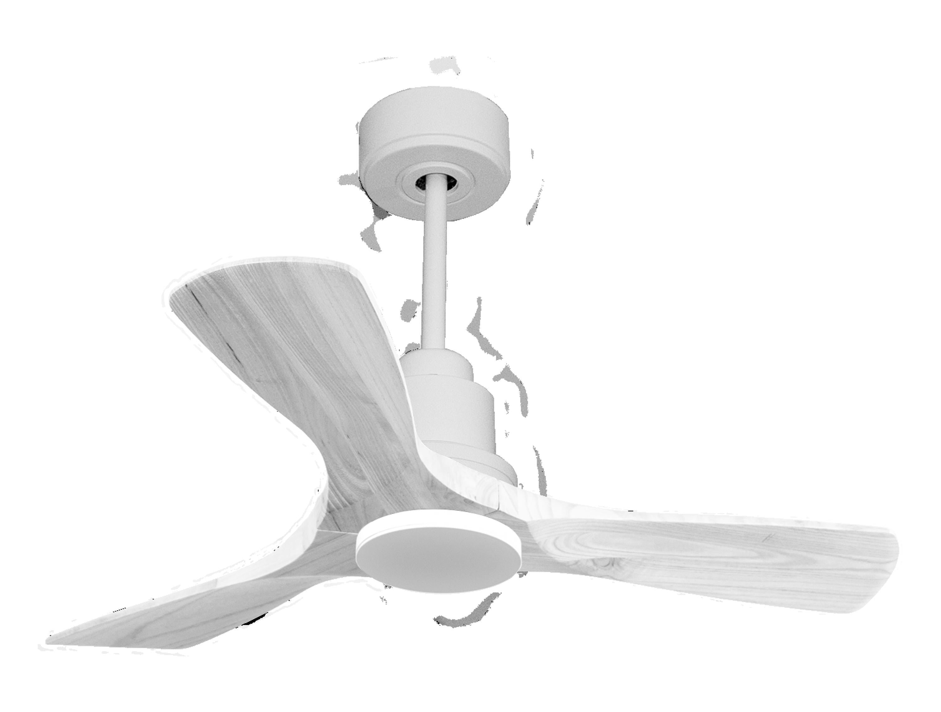 Ventilatore da soffitto Reversibile Termostato Wifi Motore CC Tetti inclinati Telecomando Hypersilence Memoria Shopify Vendible (AUTOMATICO)