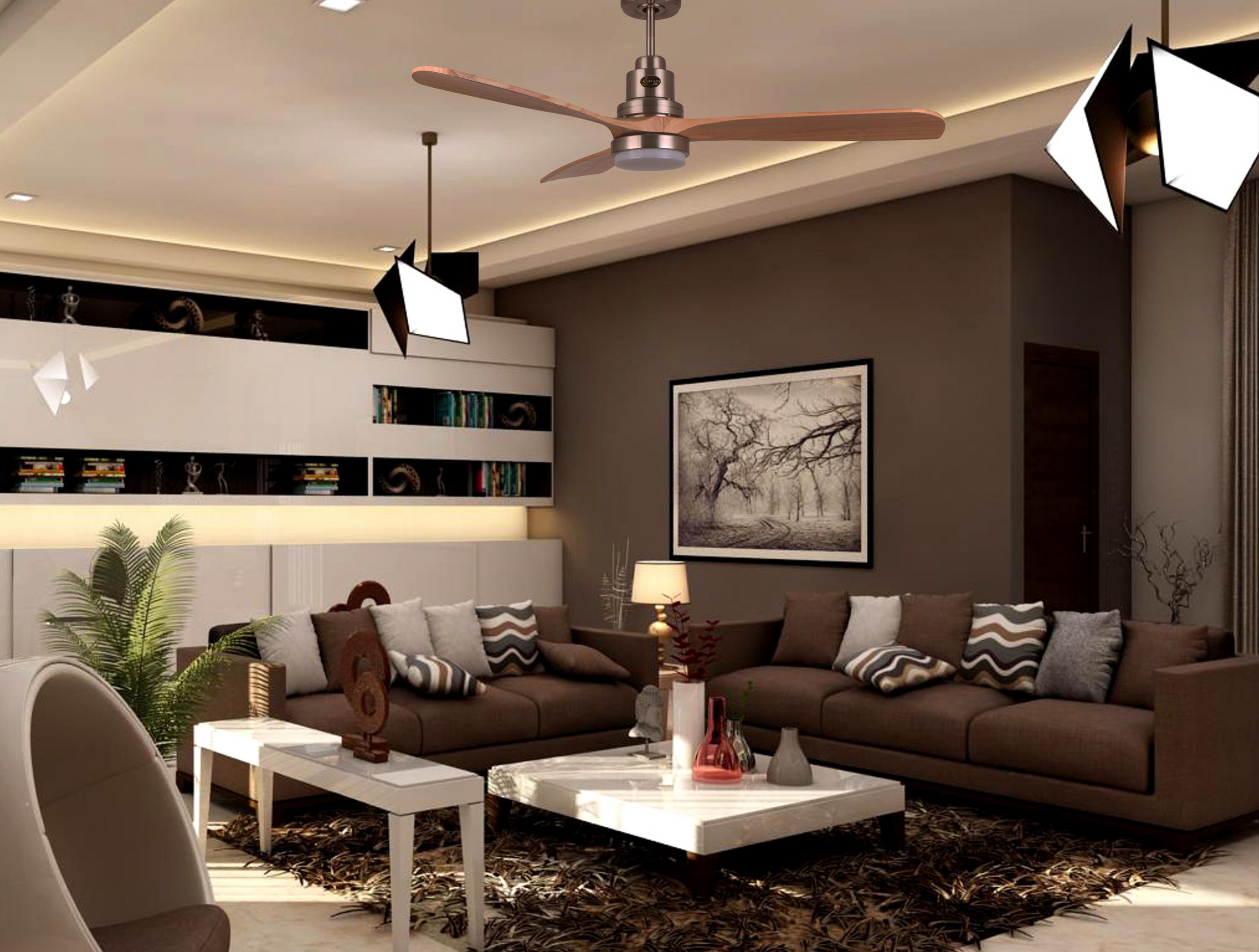 Ventilatore da soffitto ø132 cm con LED e Wifi Reversibile Hypersilence