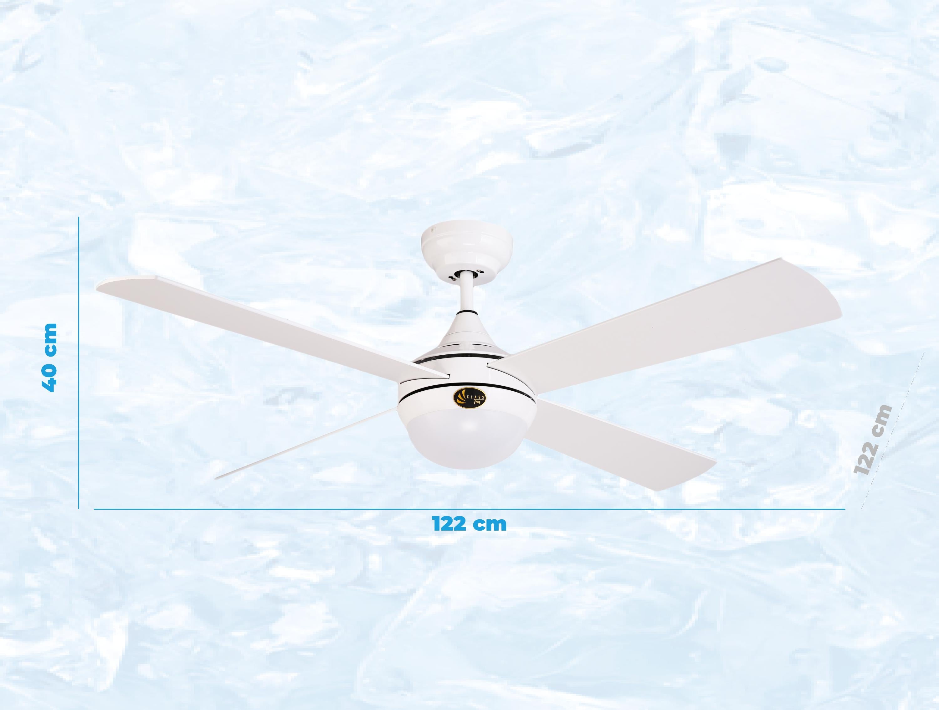 Ventilatore da soffitto ø122 cm con LED e Wifi Reversibile Hypersilence