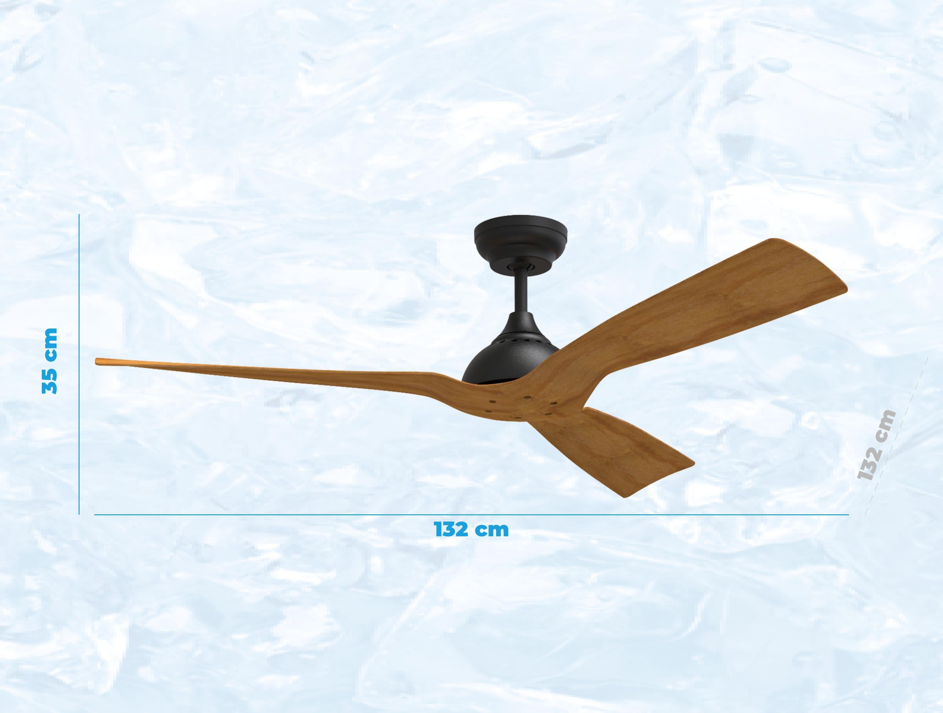 Ventilatore da soffitto ø132 cm con Wifi Reversibile Hypersilence