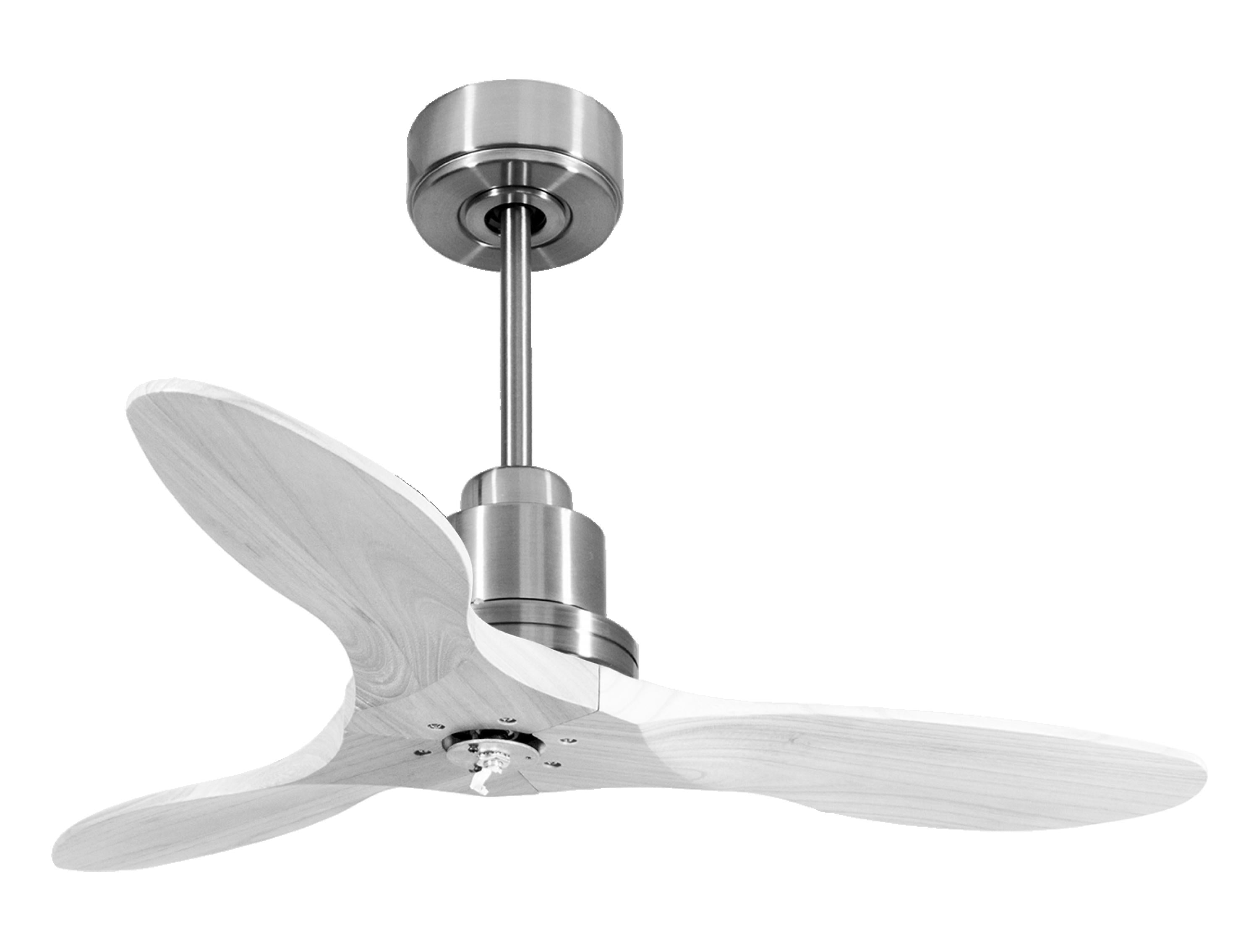 Ventilatore da soffitto Reversibile Termostato Dimmabile Wifi Motore CC Tetti inclinati Telecomando Luce a tre toni Hypersilence Memoria Shopify Vendible (AUTOMATICO)