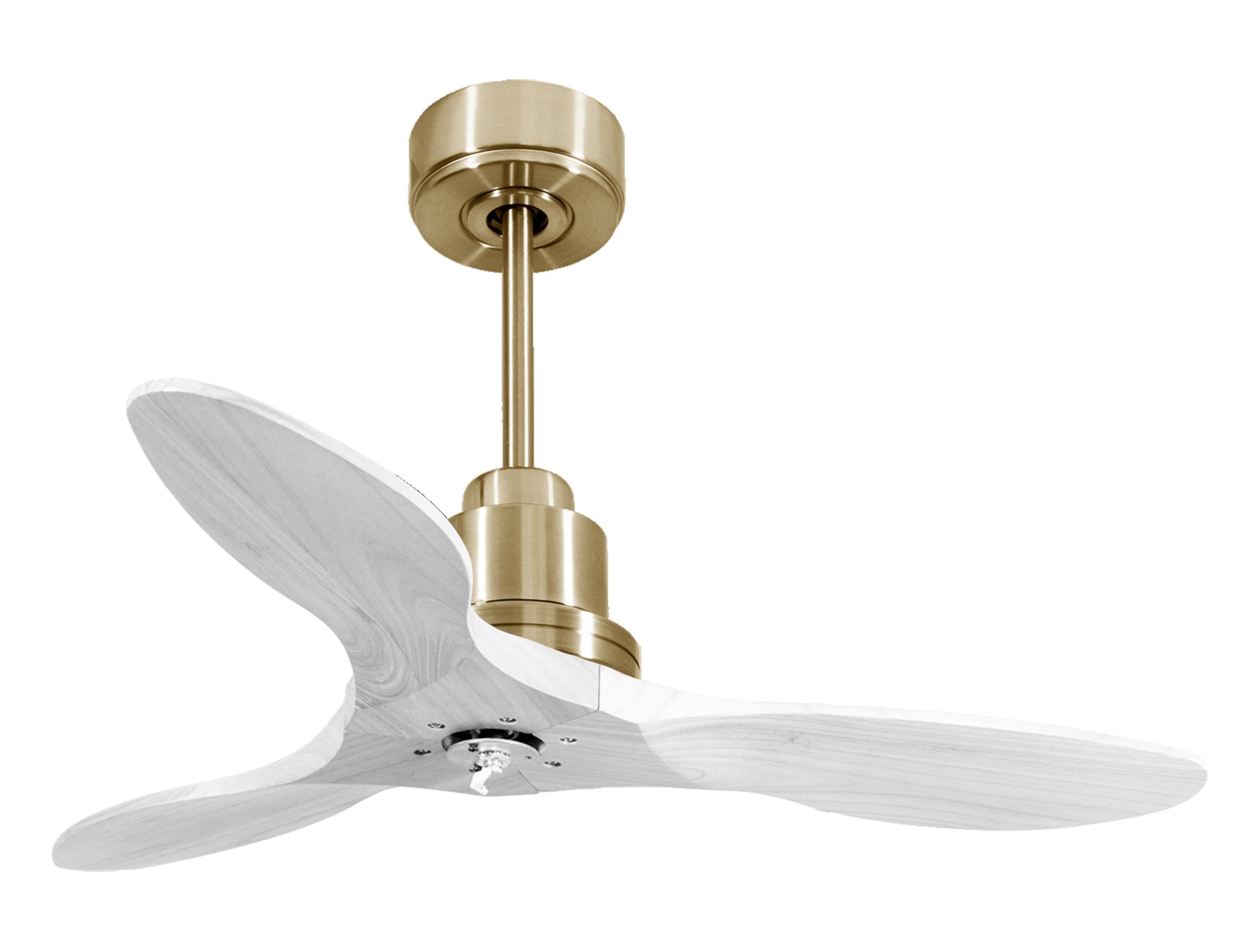Ventilatore da soffitto Reversibile Termostato Dimmabile Wifi Motore CC Tetti inclinati Telecomando Luce a tre toni Hypersilence Memoria Shopify Vendible (AUTOMATICO)