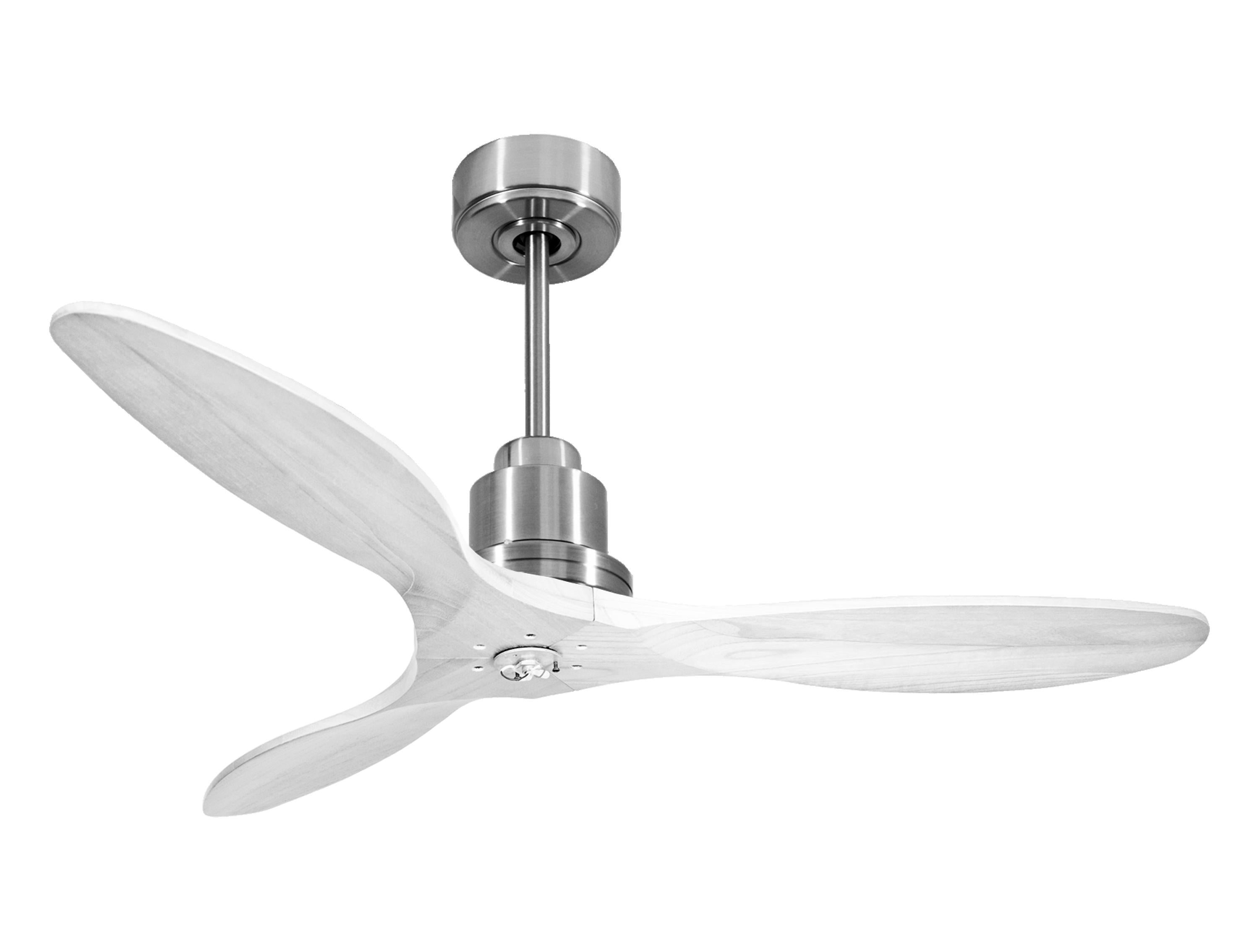 Ventilatore da soffitto Reversibile Termostato Dimmabile Wifi Motore CC Tetti inclinati Telecomando Luce a tre toni Hypersilence Memoria Shopify Vendible (AUTOMATICO)