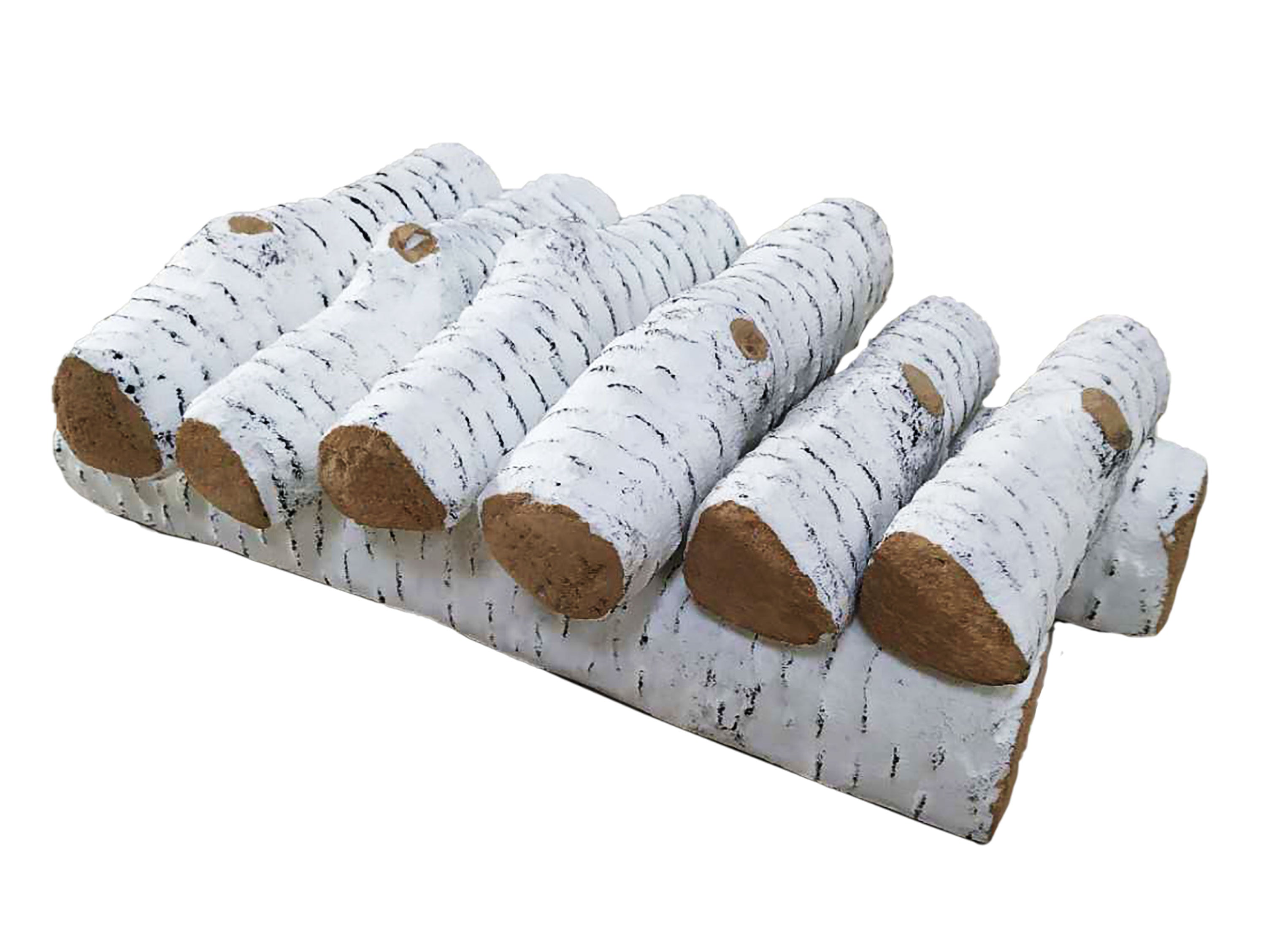 Ceppi decorativi in fibra ceramica bianca (8 pezzi)