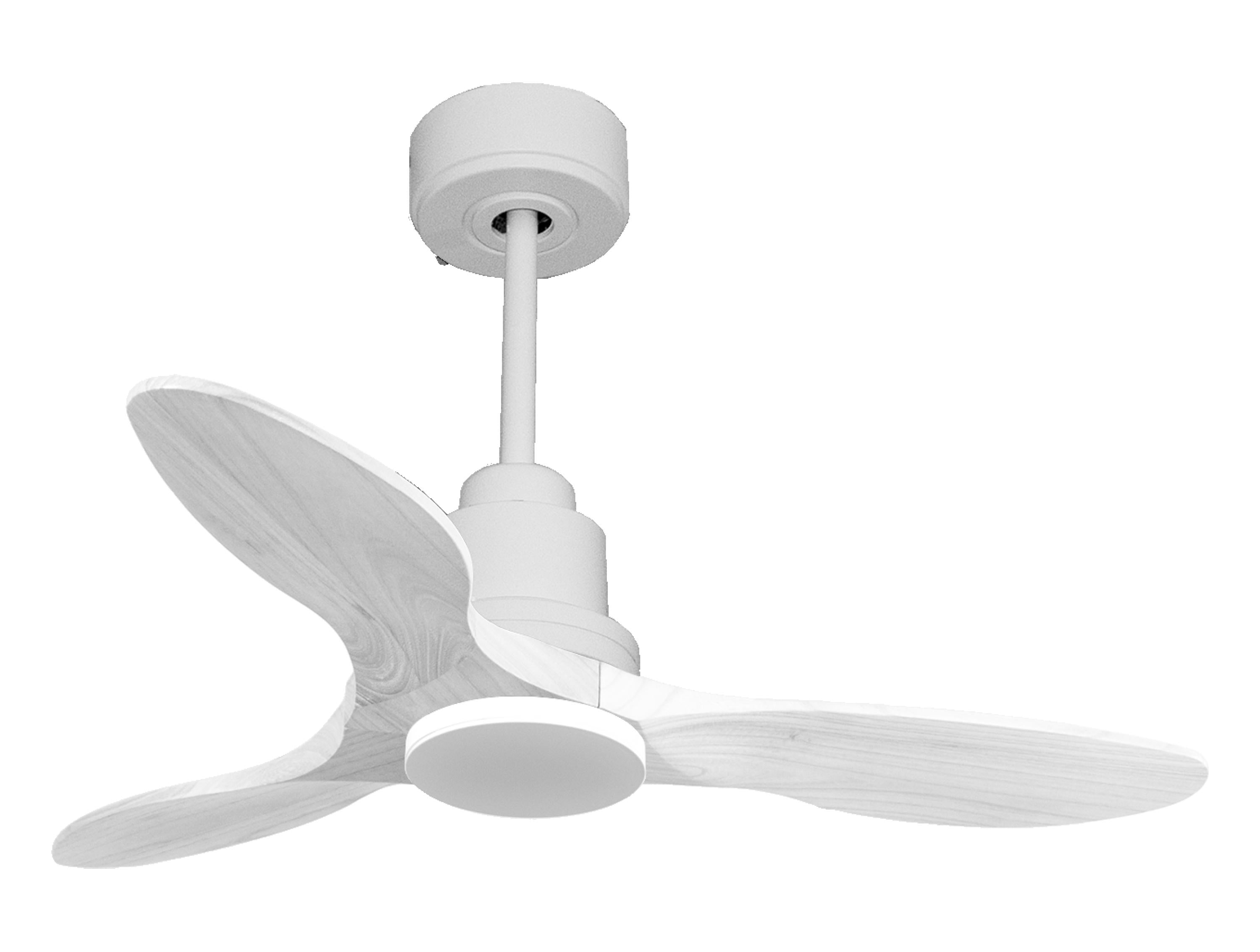 Ventilatore da soffitto Reversibile Termostato Wifi Motore CC Tetti inclinati Telecomando Hypersilence Memoria Shopify Vendible (AUTOMATICO)