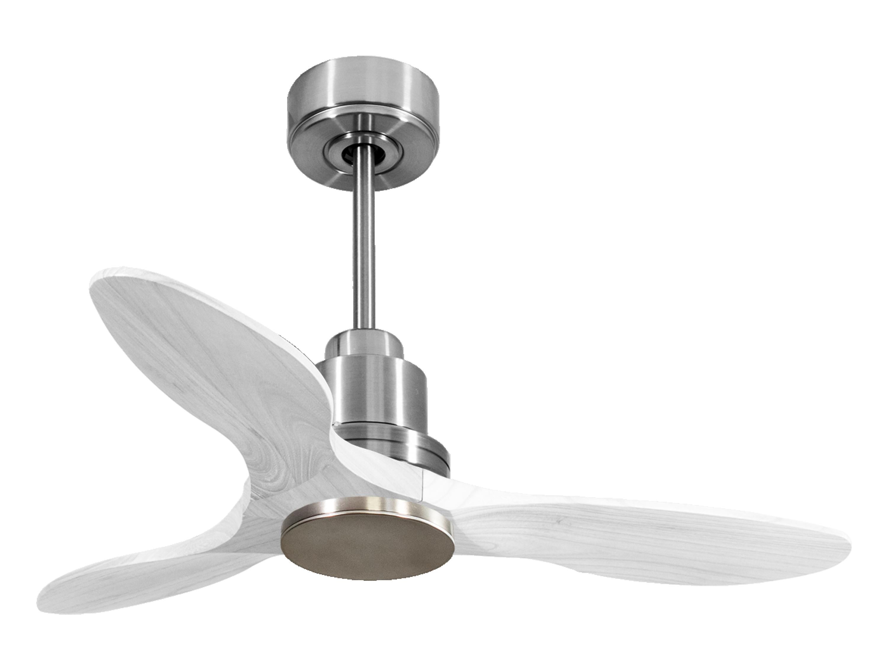 Ventilatore da soffitto Reversibile Termostato Wifi Motore CC Tetti inclinati Telecomando Hypersilence Memoria Shopify Vendible (AUTOMATICO)