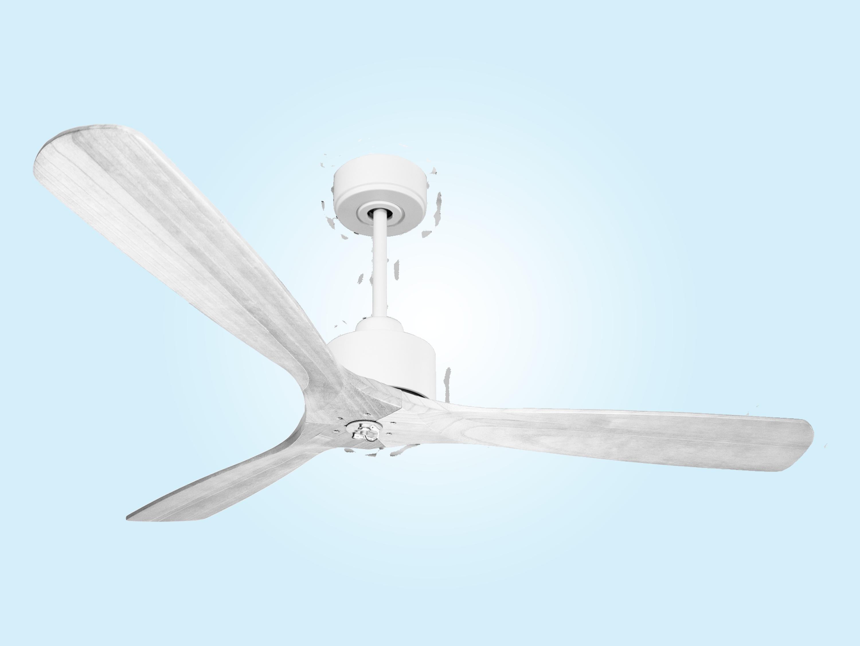 Ventilatore da soffitto Reversibile Termostato Dimmabile Wifi Motore CC Tetti inclinati Telecomando Luce a tre toni Hypersilence Memoria Shopify Vendible (AUTOMATICO)