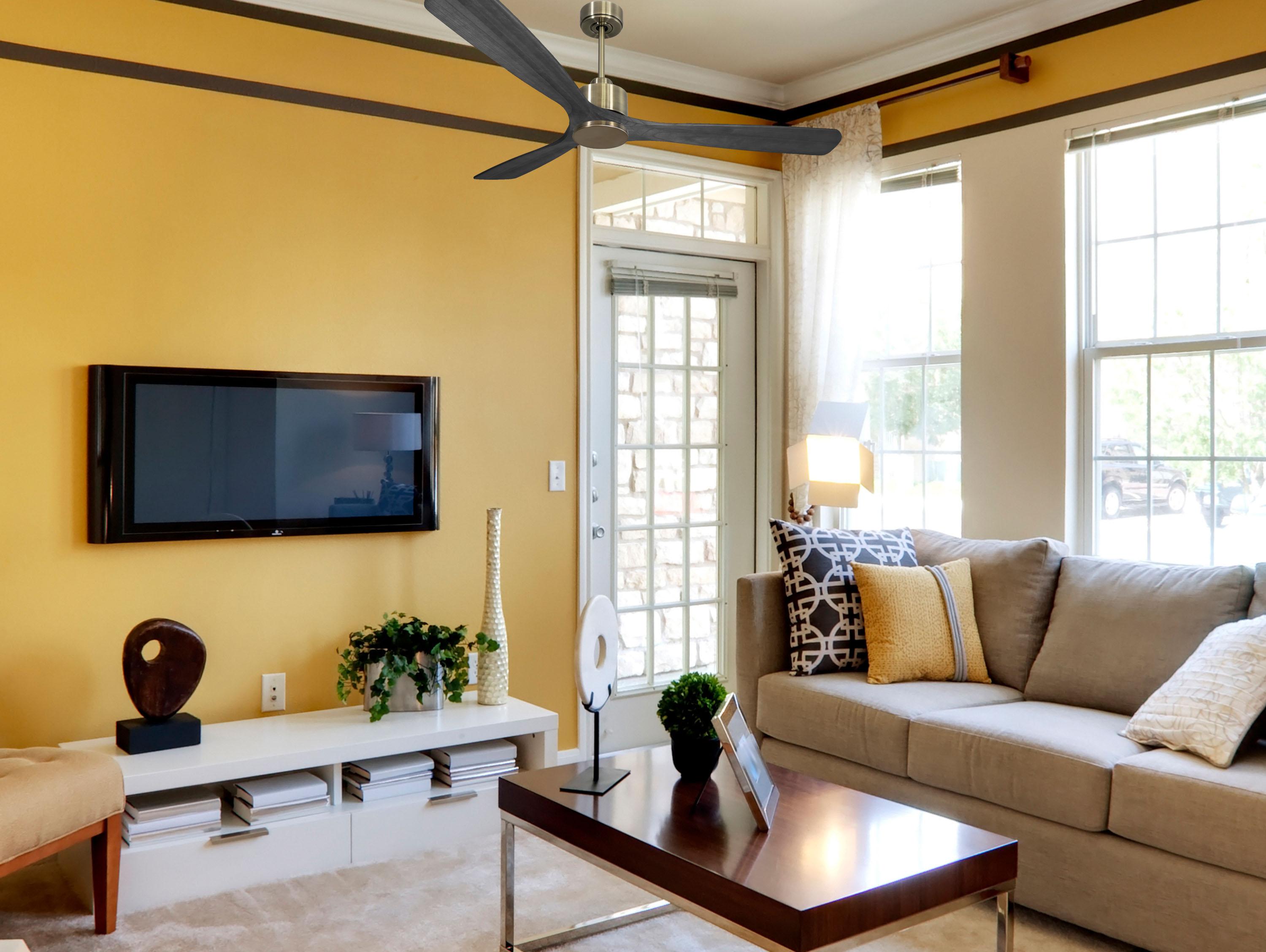 Ventilatore da soffitto Reversibile Termostato Wifi Motore CC Tetti inclinati Telecomando Hypersilence Memoria