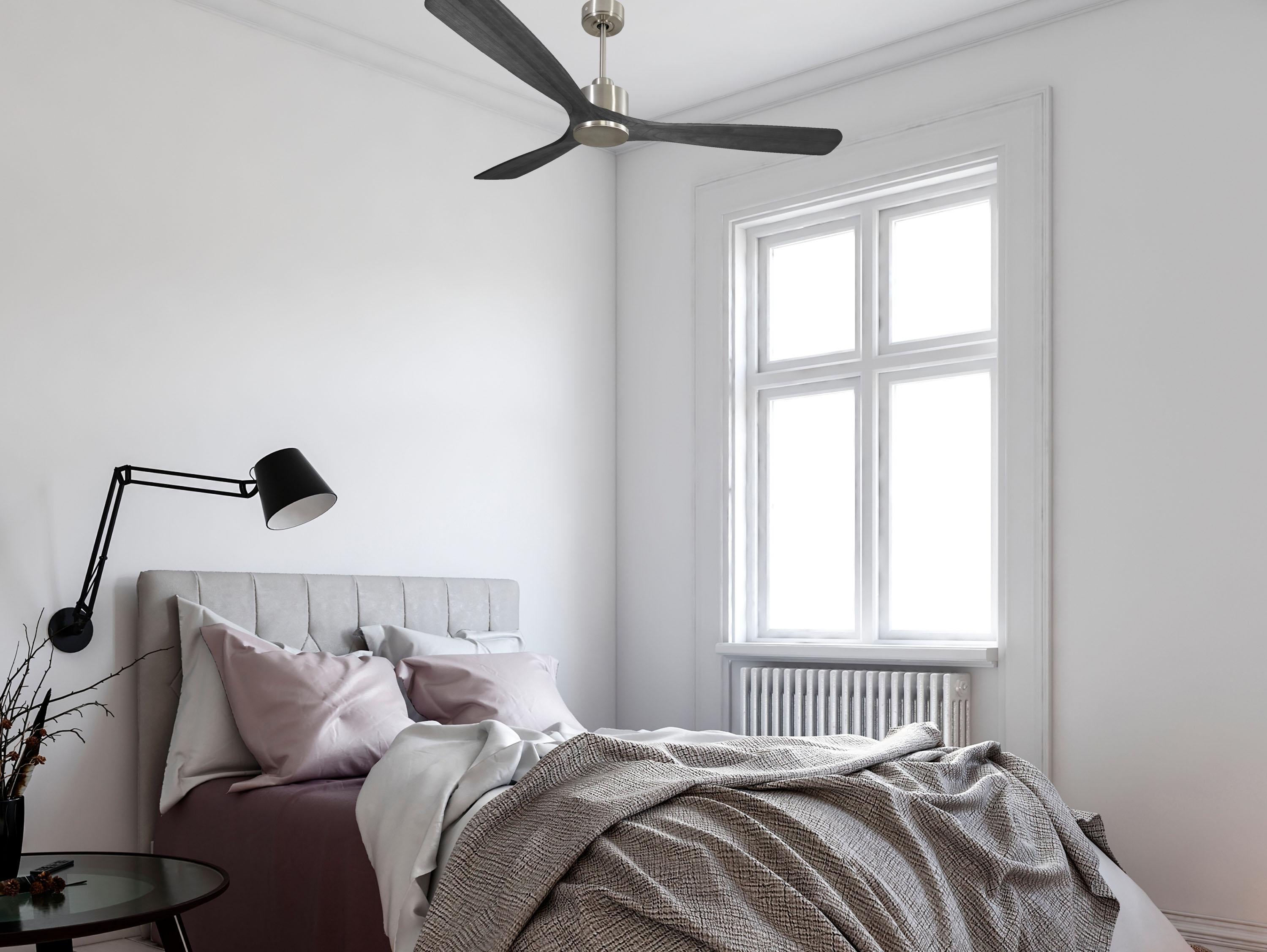 Ventilatore da soffitto Reversibile Termostato Wifi Motore CC Tetti inclinati Telecomando Hypersilence Memoria