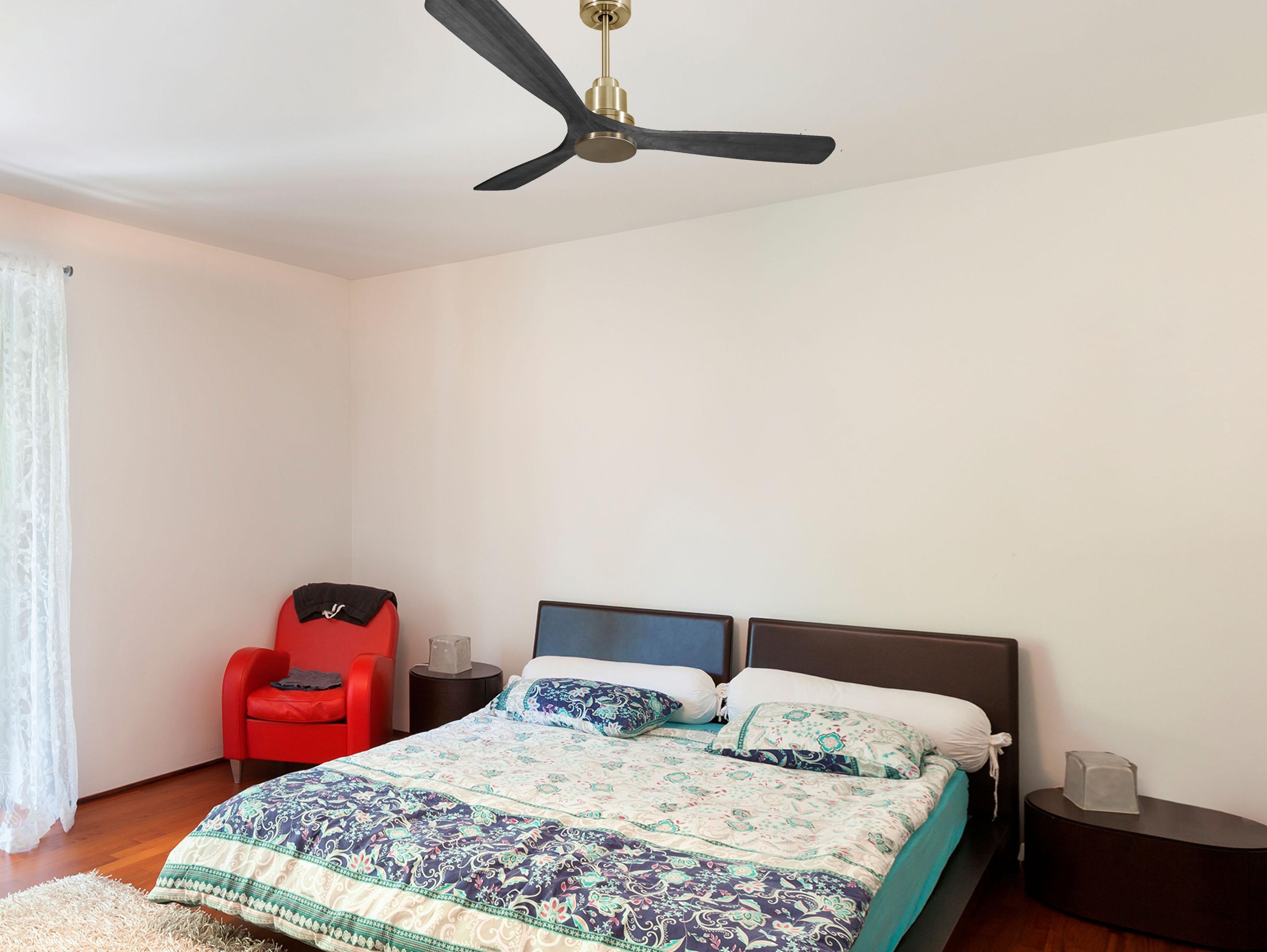 Ventilatore da soffitto Reversibile Termostato Wifi Motore CC Tetti inclinati Telecomando Hypersilence Memoria