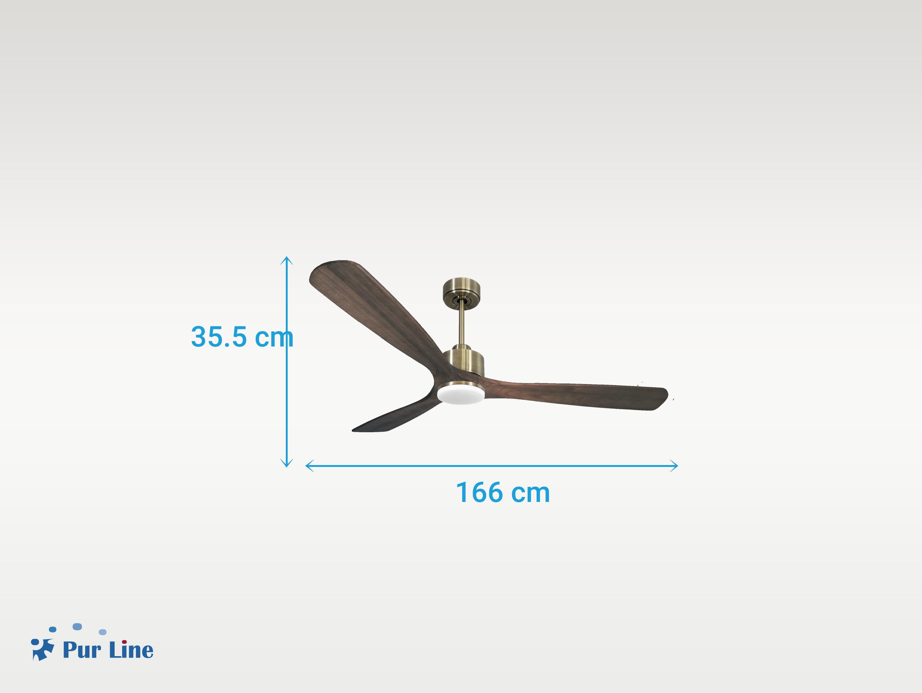 Ventilatore da soffitto Reversibile Termostato Dimmabile Wifi Motore CC Tetti inclinati Telecomando Luce a tre toni Memoria