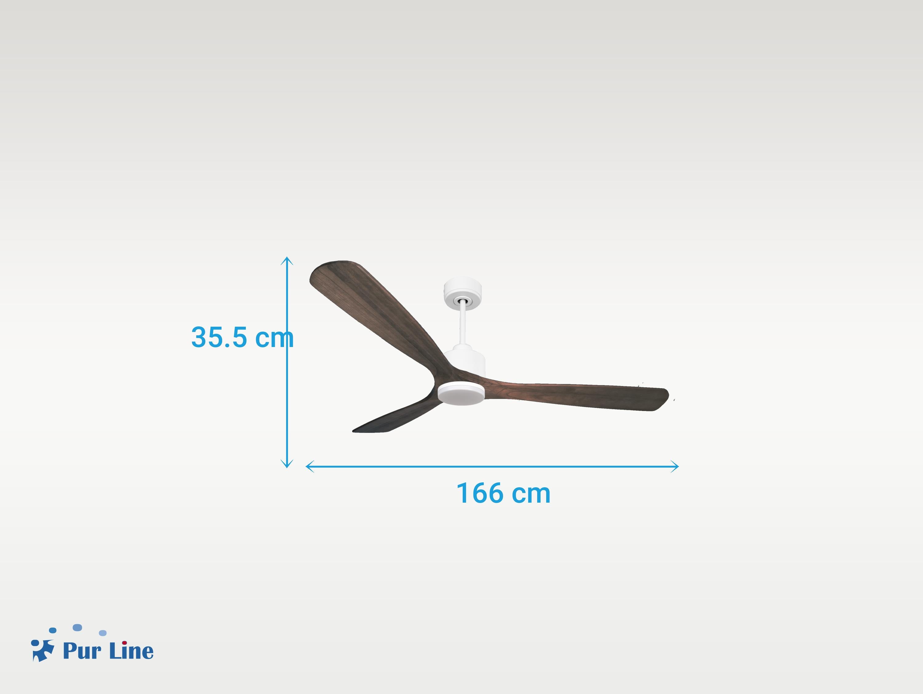 Ventilatore da soffitto Reversibile Termostato Dimmabile Wifi Motore CC Tetti inclinati Telecomando Luce a tre toni Memoria