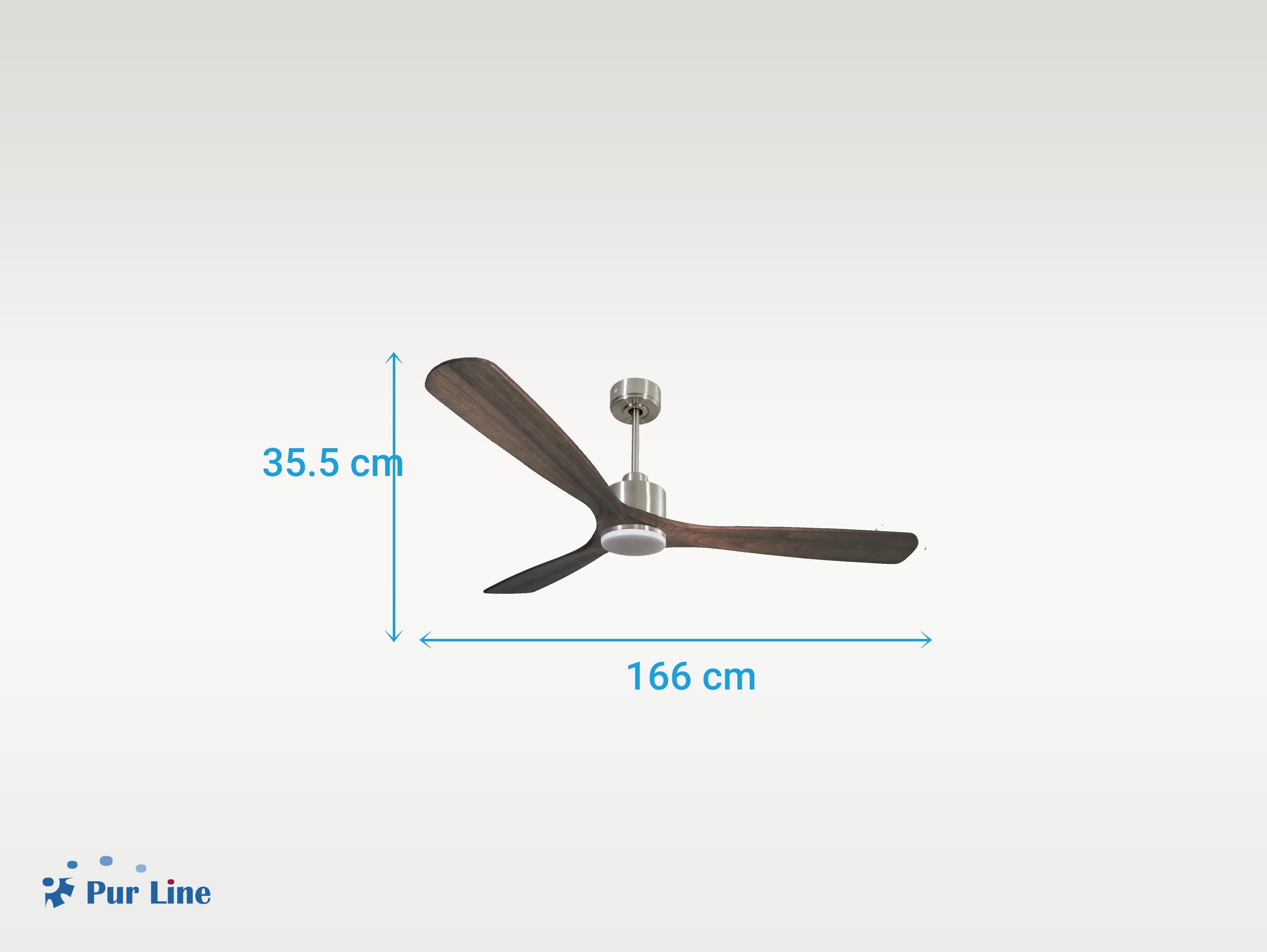 Ventilatore da soffitto Reversibile Termostato Dimmabile Wifi Motore CC Tetti inclinati Telecomando Luce a tre toni Memoria