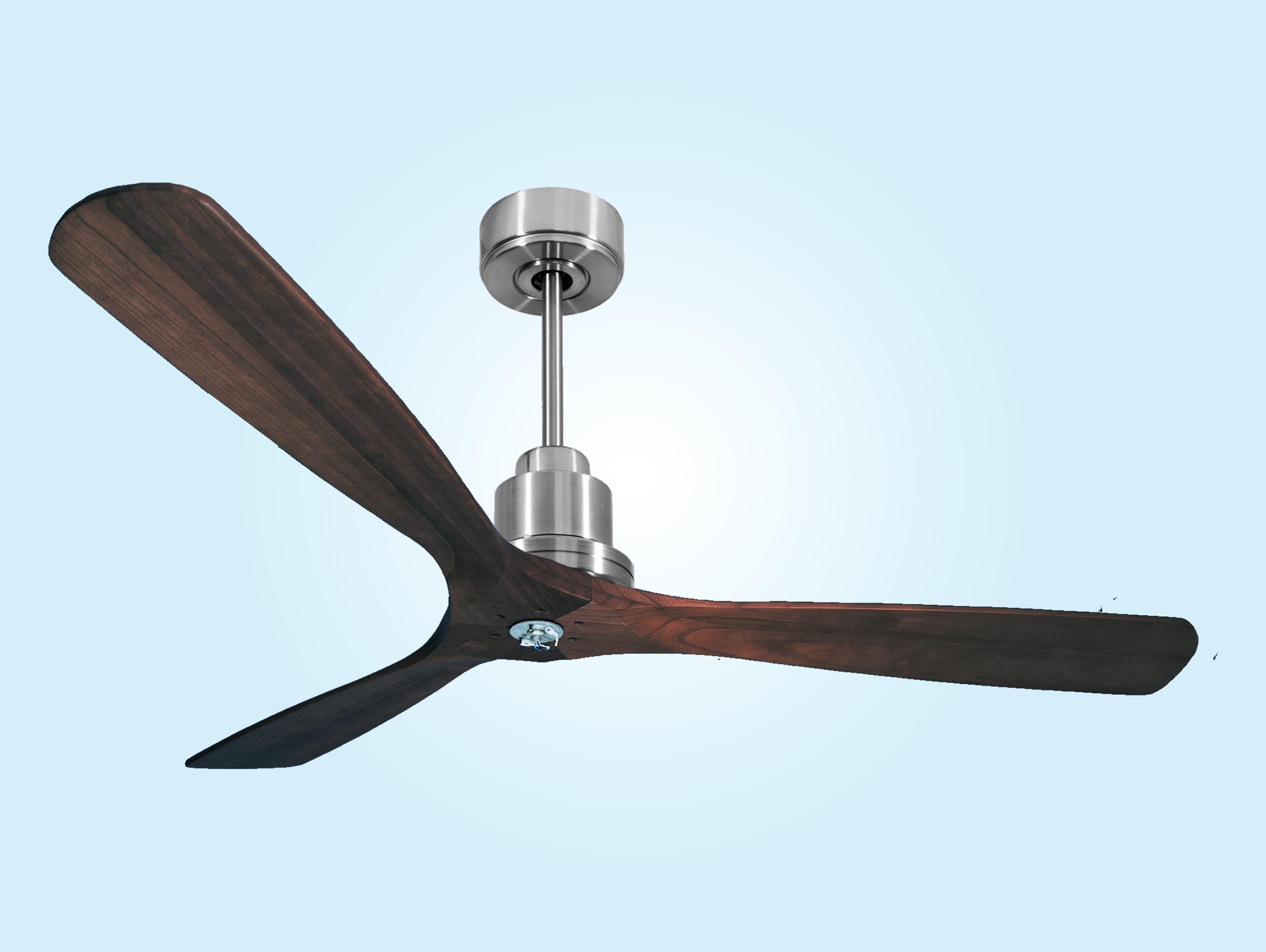Ventilatore da soffitto Reversibile Termostato Dimmabile Wifi Motore CC Tetti inclinati Telecomando Luce a tre toni Hypersilence Memoria Shopify Vendible (AUTOMATICO)