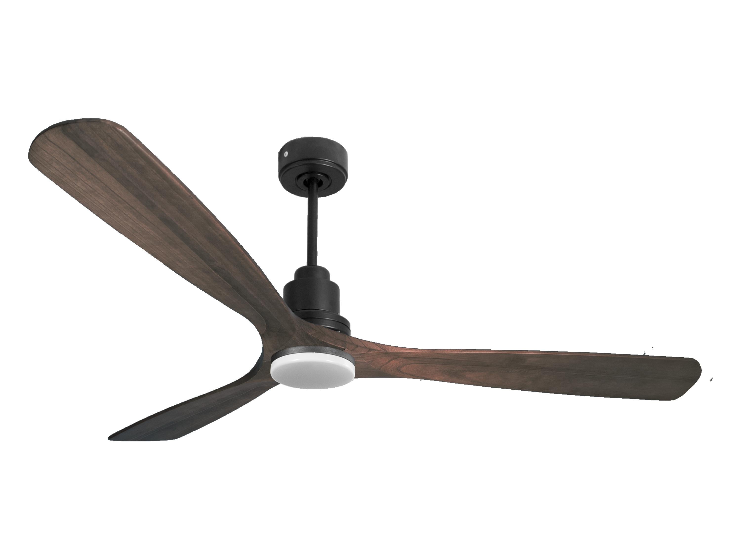 Ventilatore da soffitto Reversibile Termostato Dimmabile Wifi Motore CC Tetti inclinati Telecomando Luce a tre toni Memoria