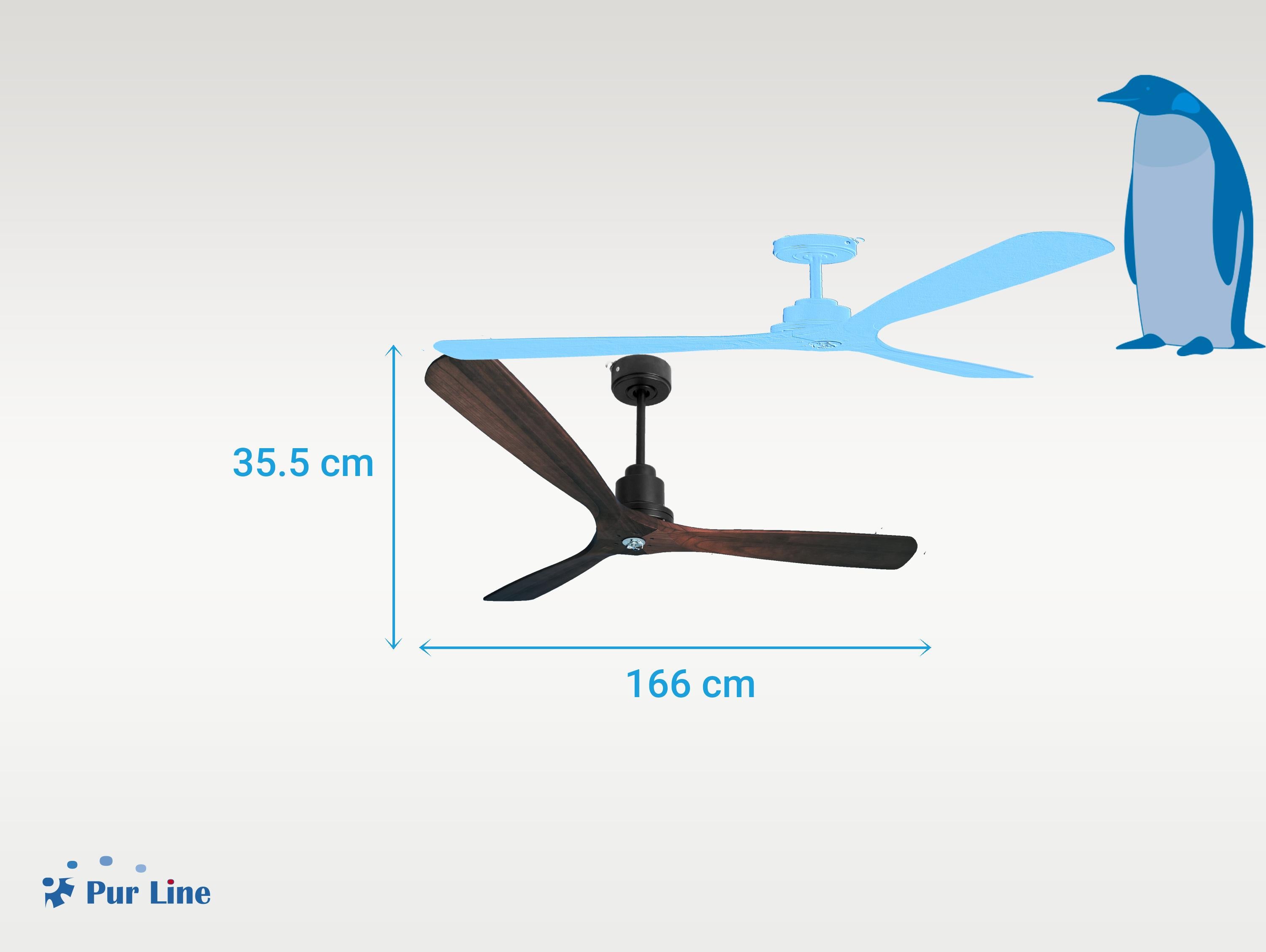 Ventilatore da soffitto Reversibile Termostato Dimmabile Wifi Motore CC Tetti inclinati Telecomando Luce a tre toni Memoria