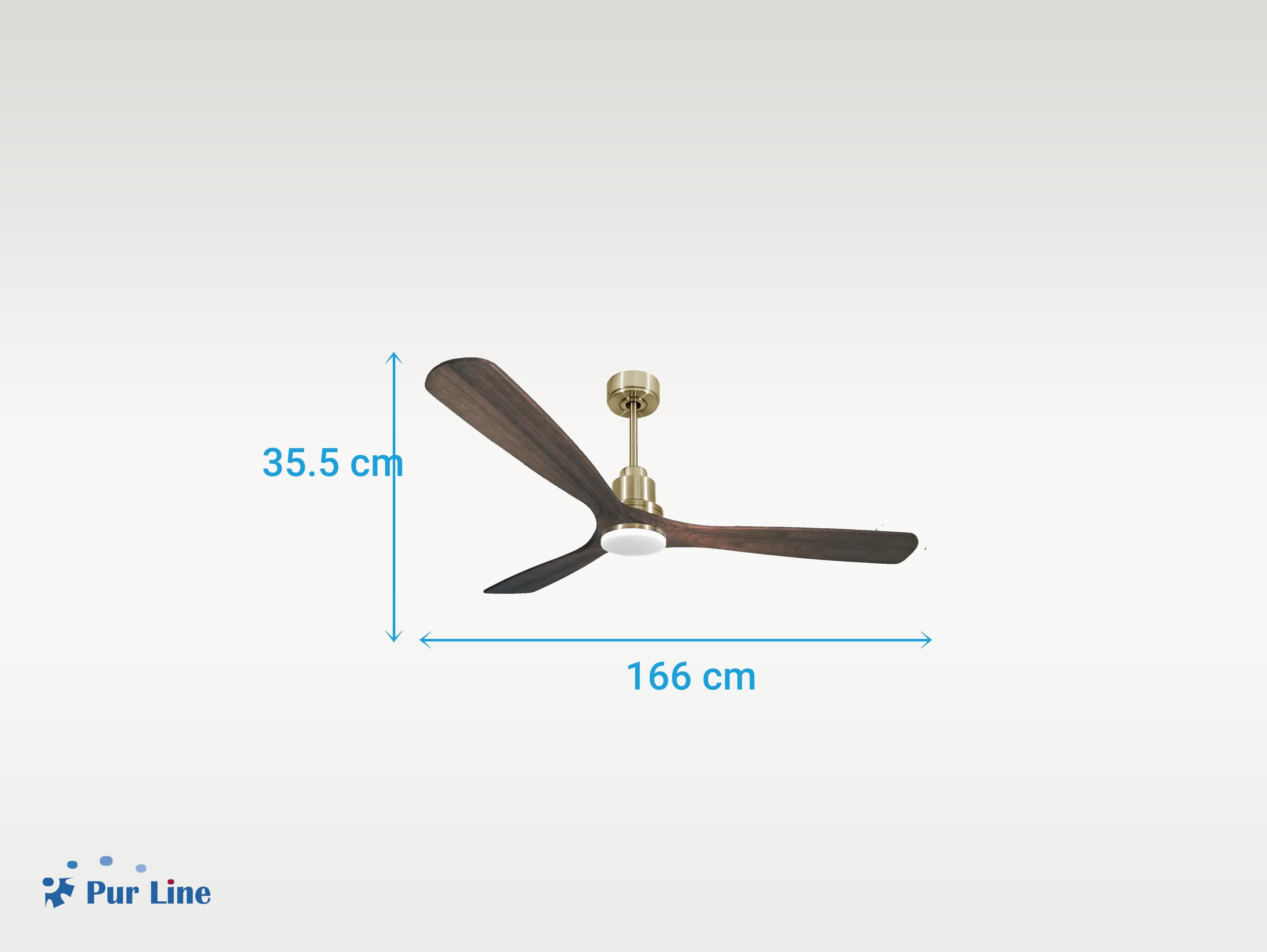 Ventilatore da soffitto Reversibile Termostato Dimmabile Wifi Motore CC Tetti inclinati Telecomando Luce a tre toni Memoria