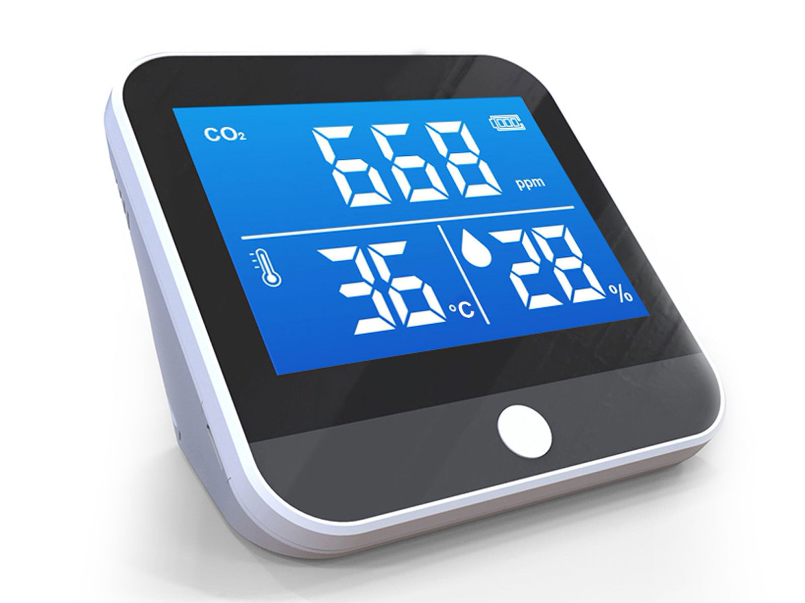 Stazione Meteo senza fili con controllo di CO2 temperatura e umidità con display LCD