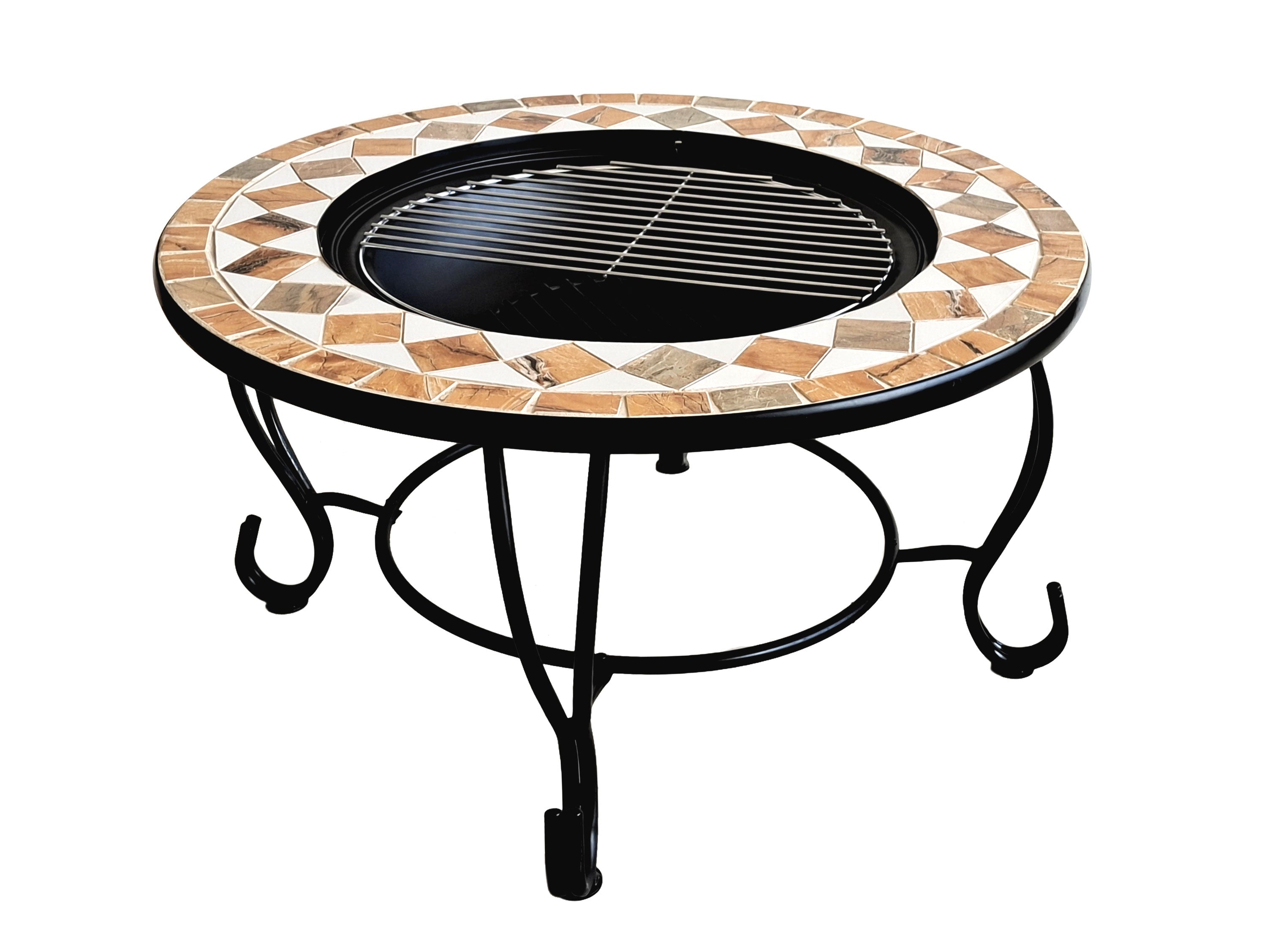 Barbecue braciere da esterno in ceramica e marmo
