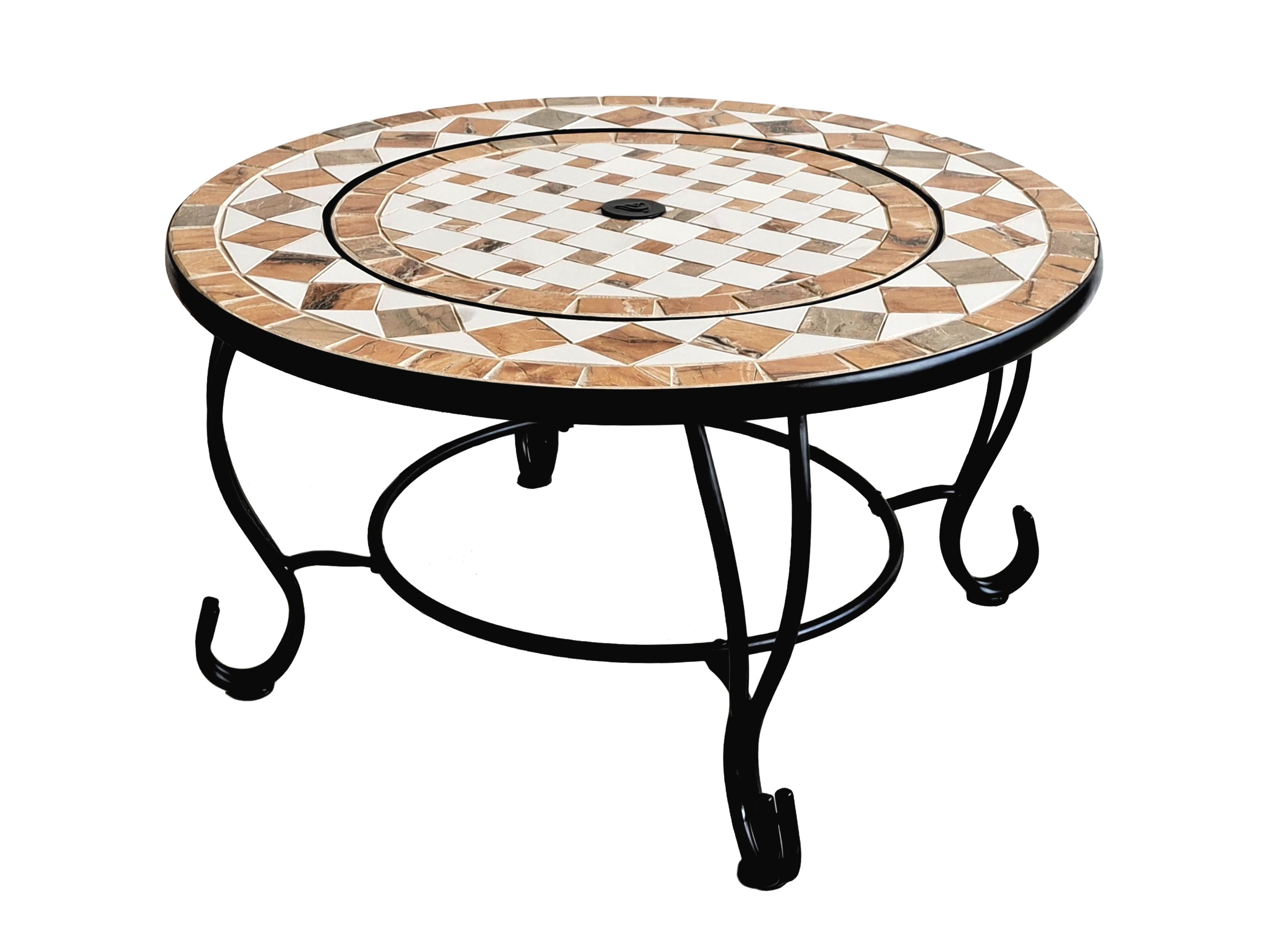Barbecue braciere da esterno in ceramica e marmo
