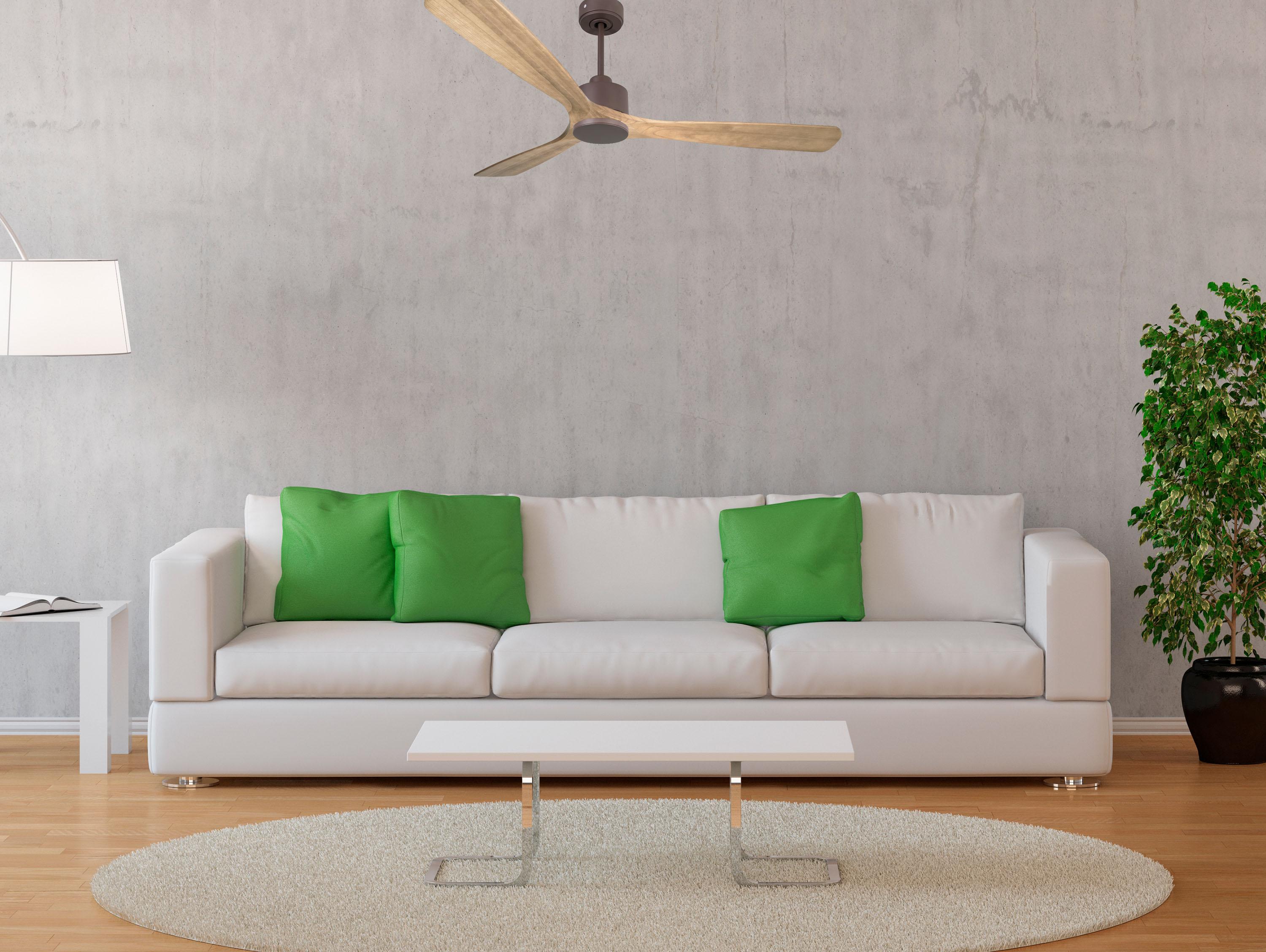 Ventilatore da soffitto Reversibile Termostato Wifi Motore CC Tetti inclinati Telecomando Hypersilence Memoria
