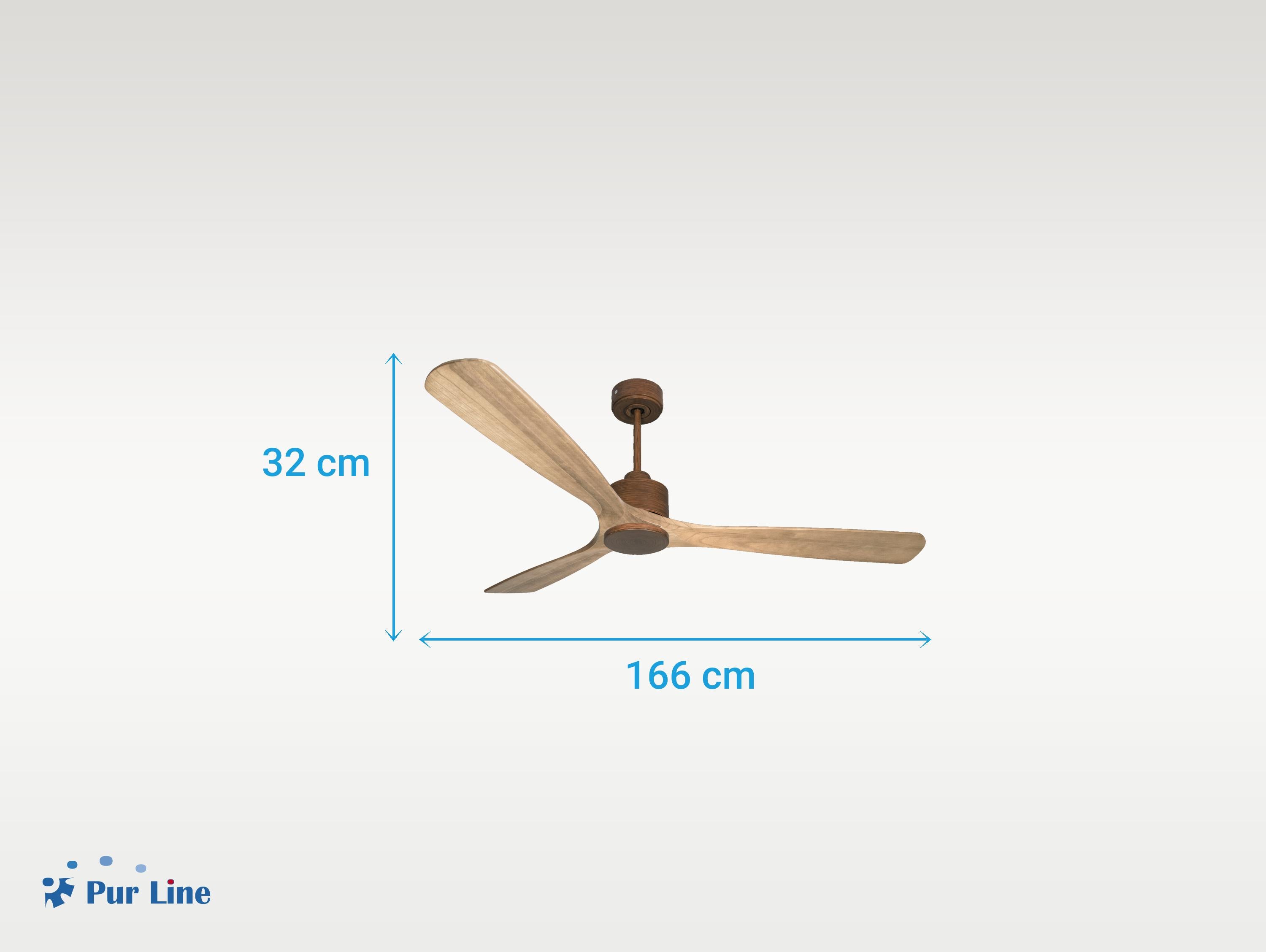 Ventilatore da soffitto Reversibile Termostato Wifi Motore CC Tetti inclinati Telecomando Hypersilence Memoria